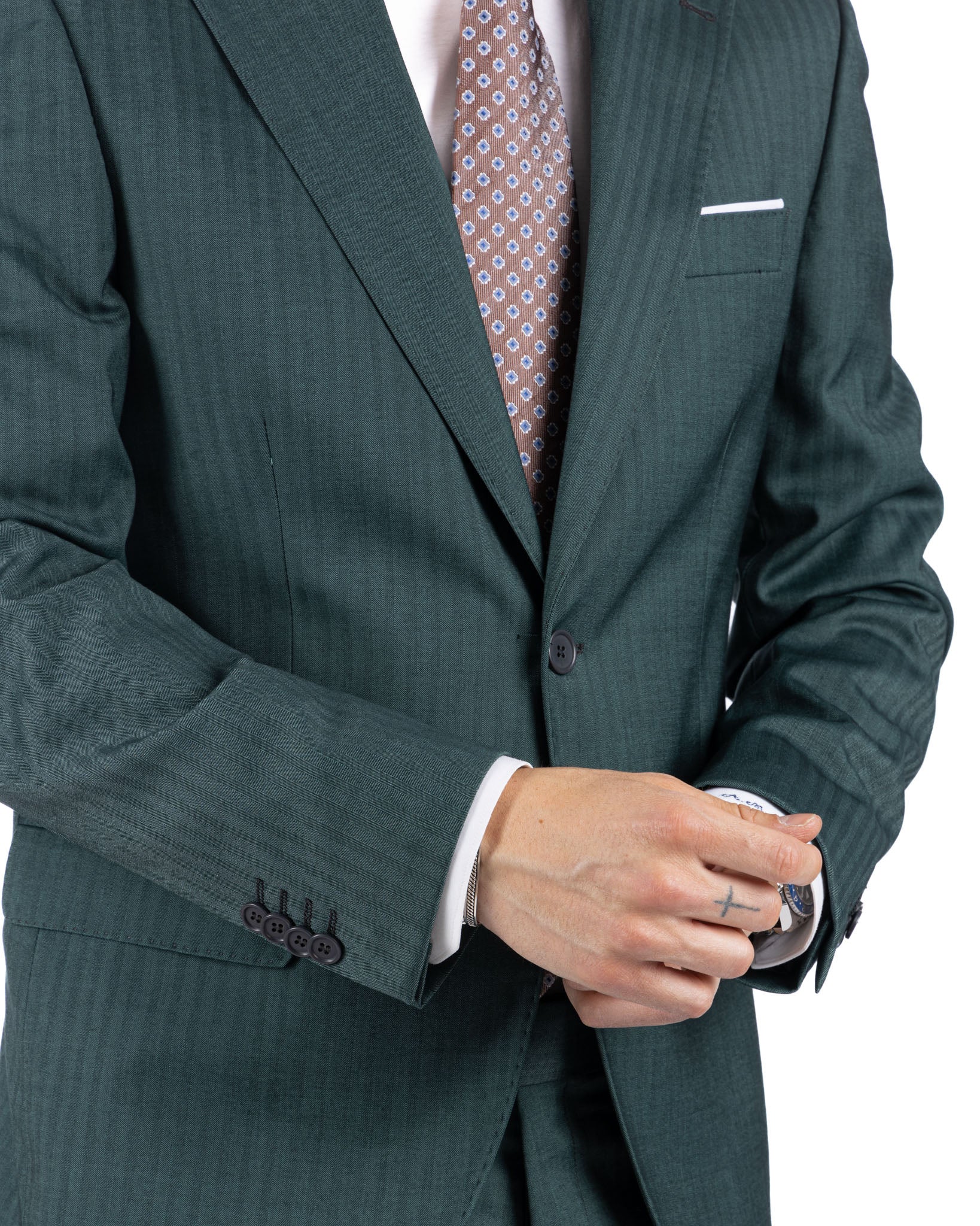 Paris - costume vert solaro à simple boutonnage