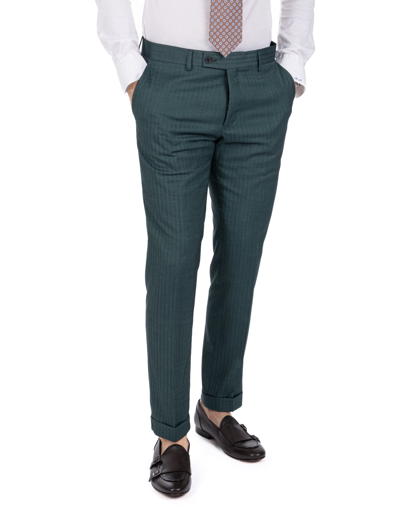 Paris - costume vert solaro à simple boutonnage