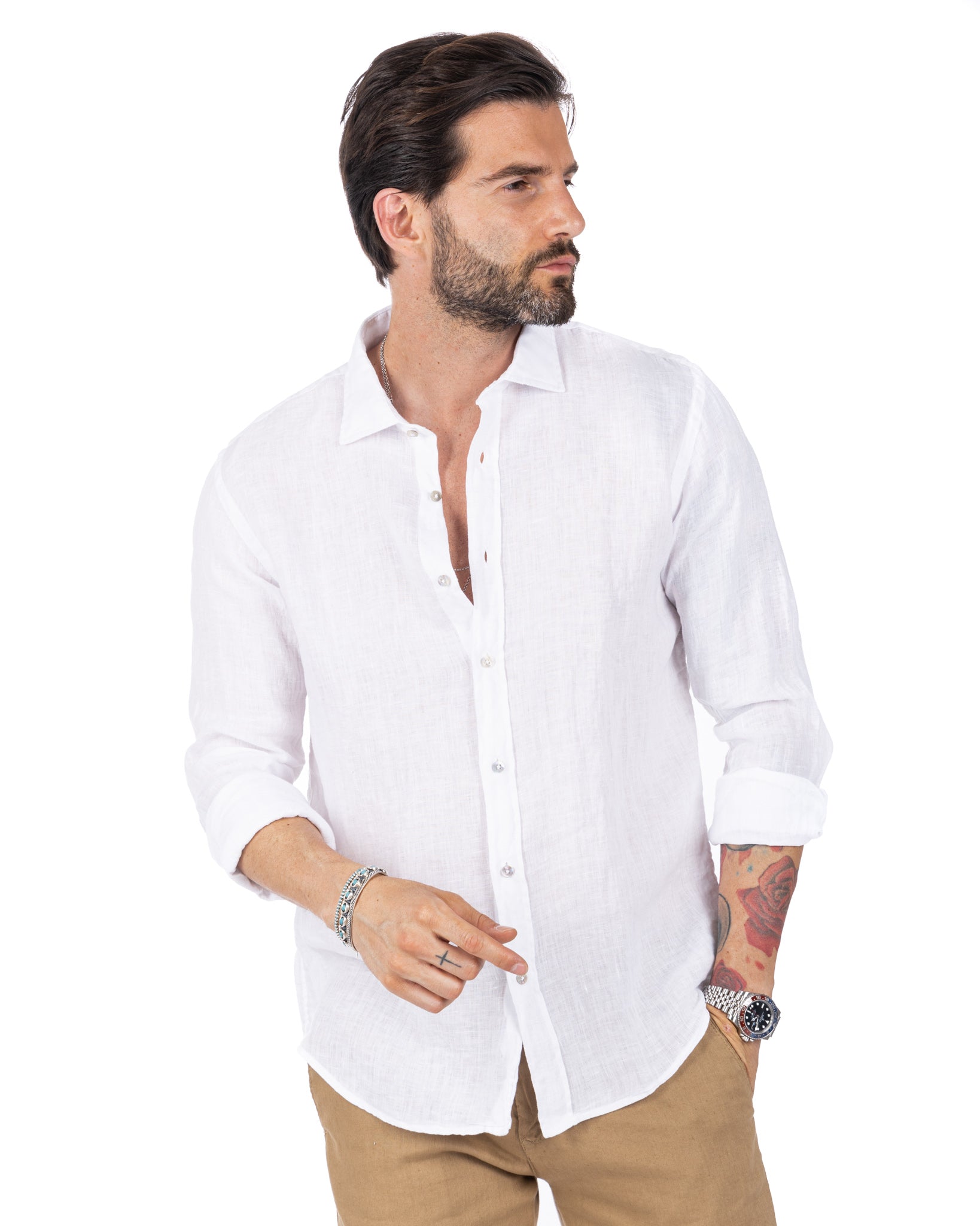 Montecarlo - pure white linen shirt