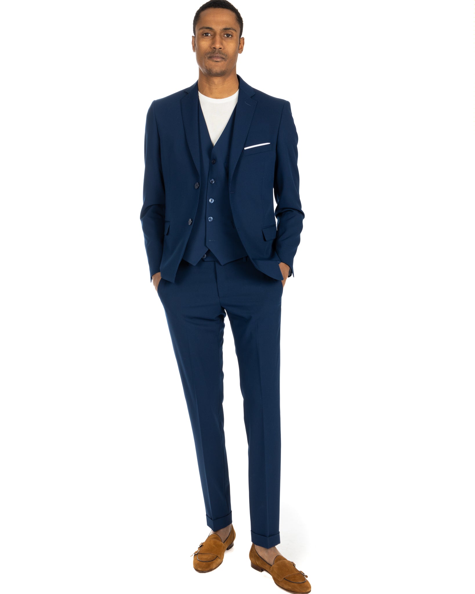 Brema - pantalon basique bleu