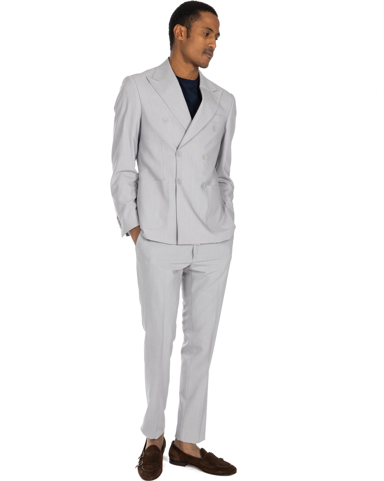 Monaco - costume croisé gris