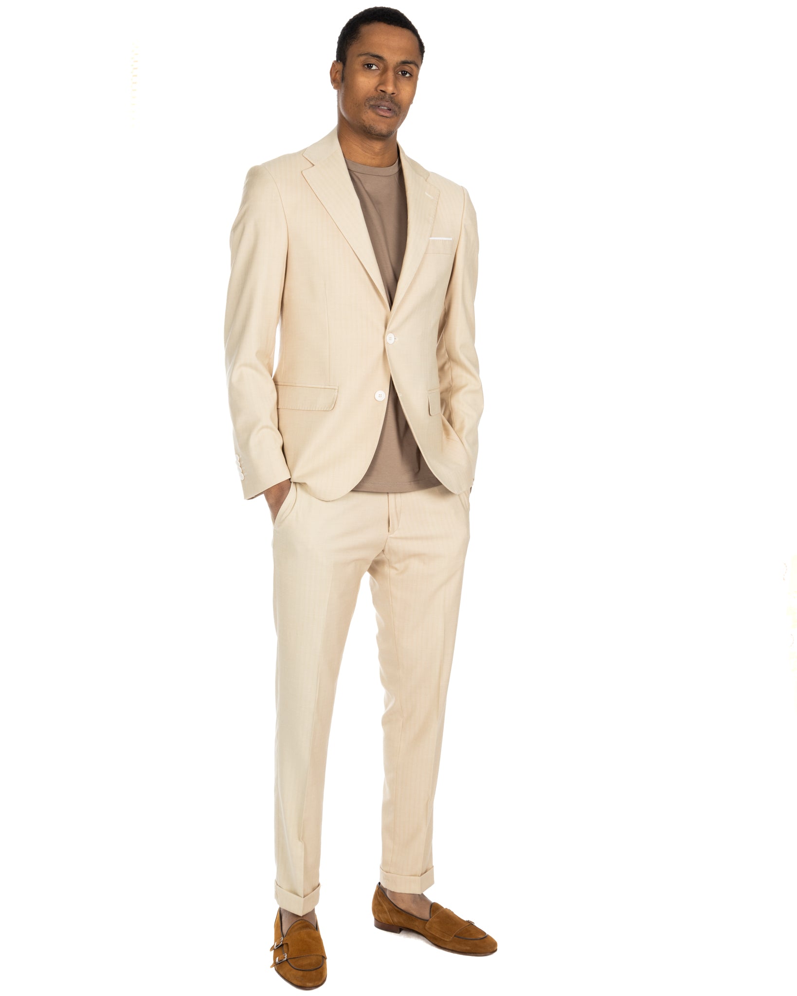 Paris - light beige solaro single-breasted suit