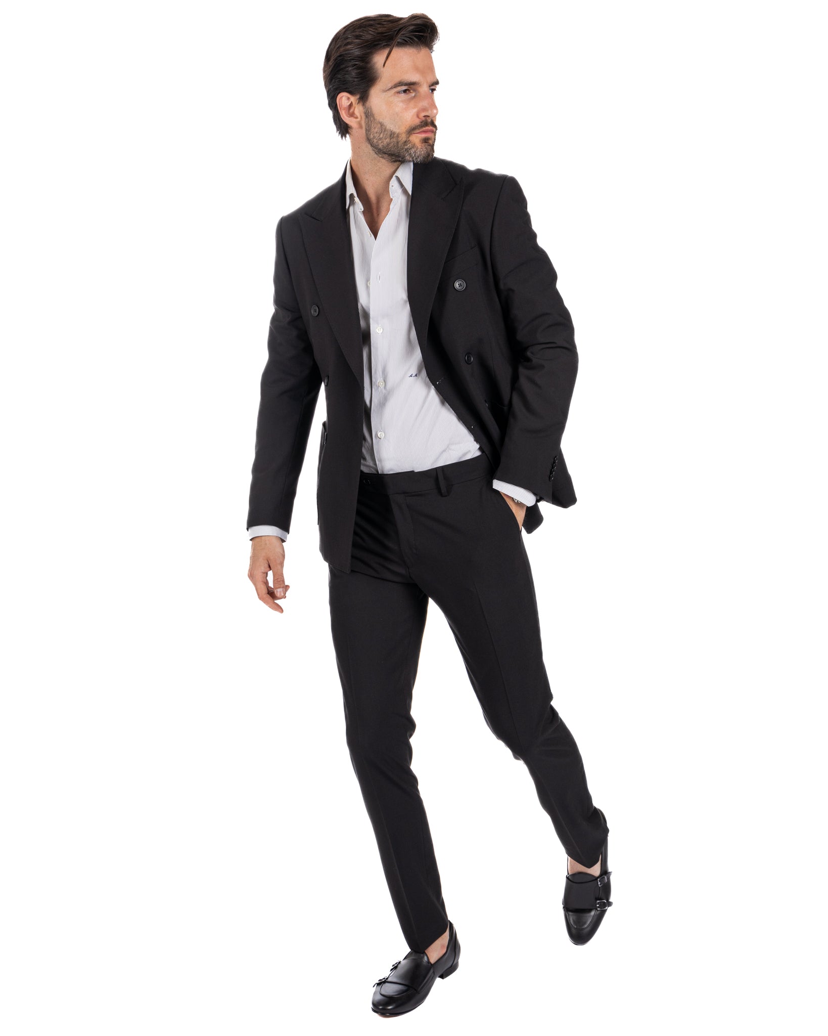 Monaco - costume croisé noir