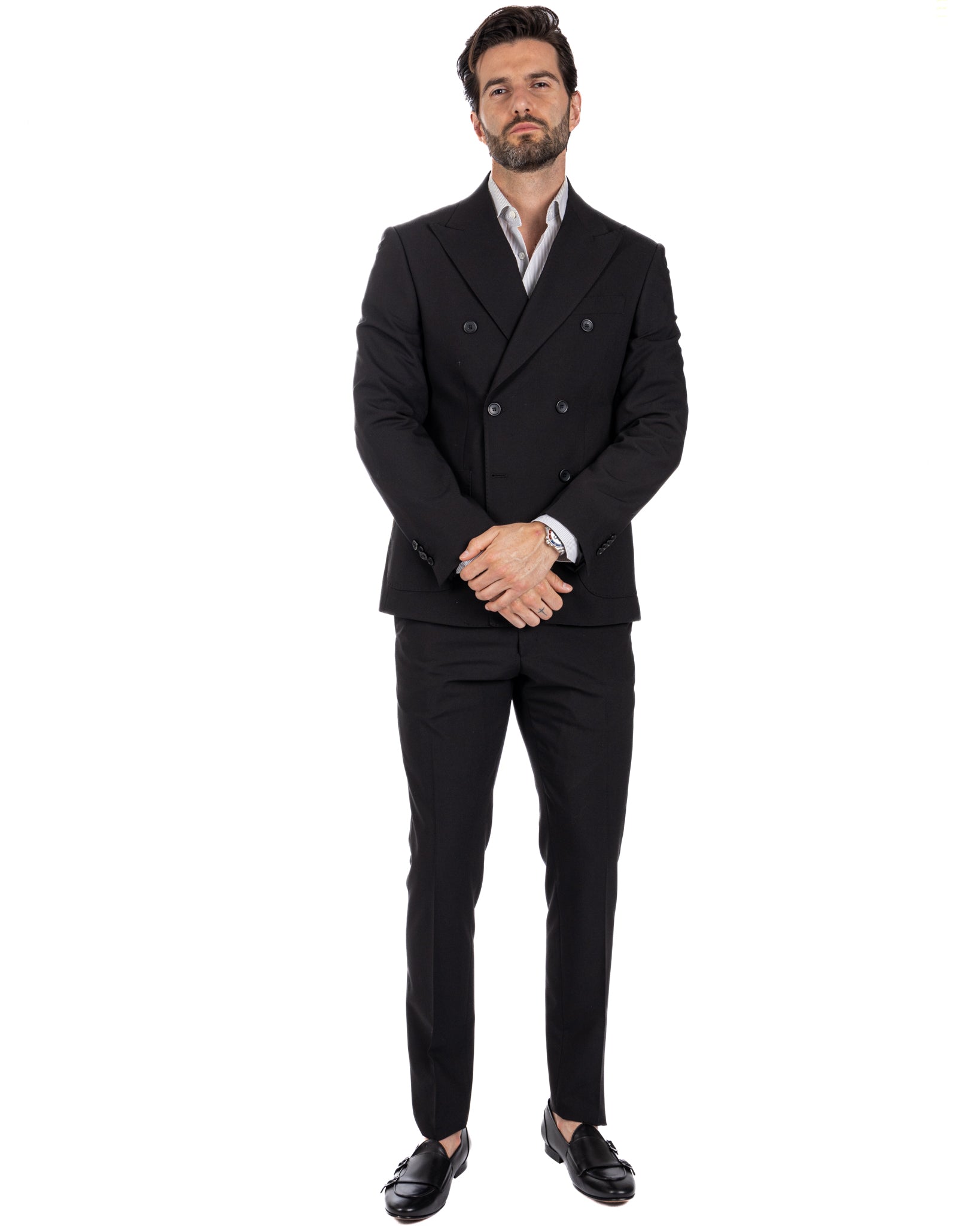 Monaco - costume croisé noir