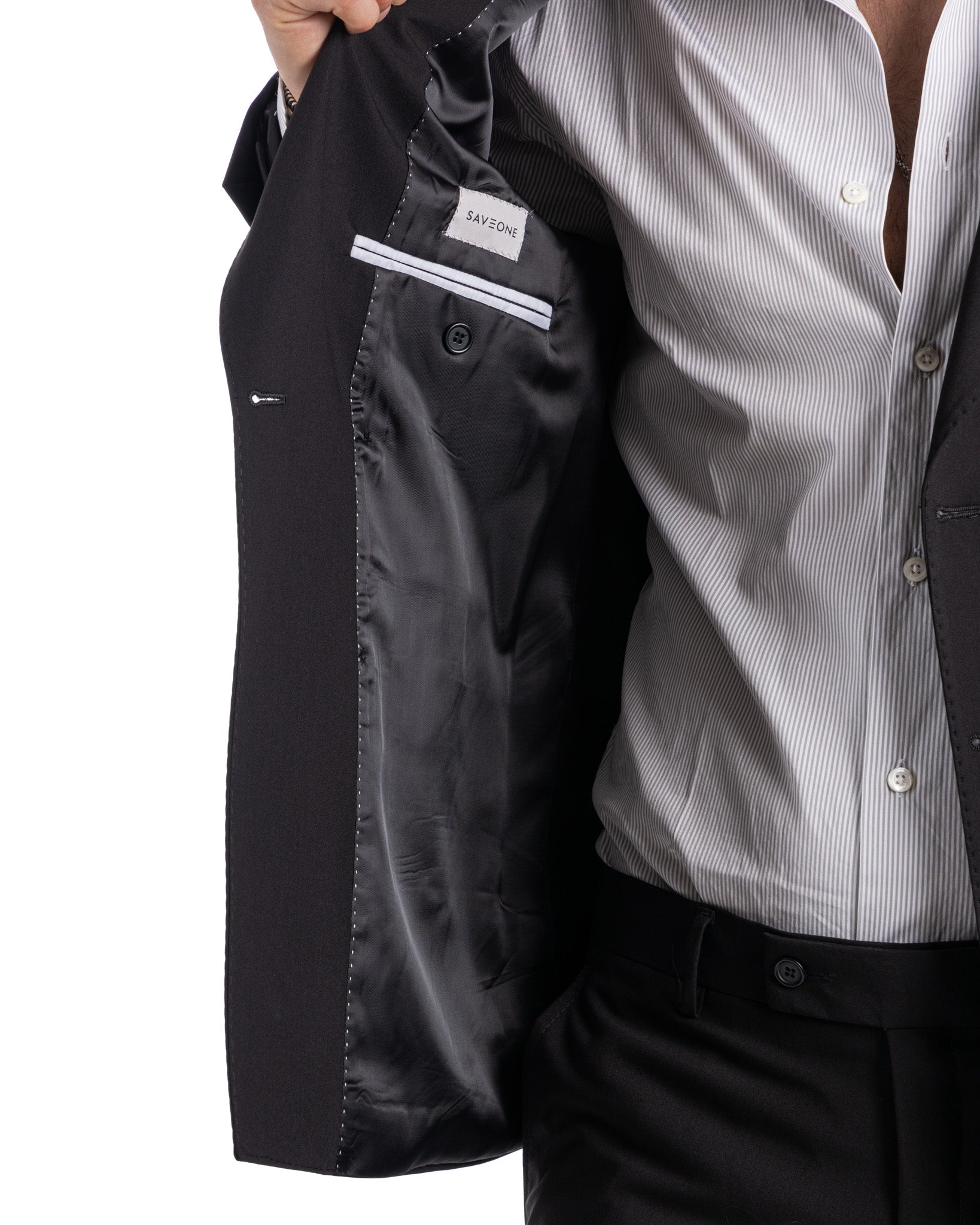 Monaco - costume croisé noir