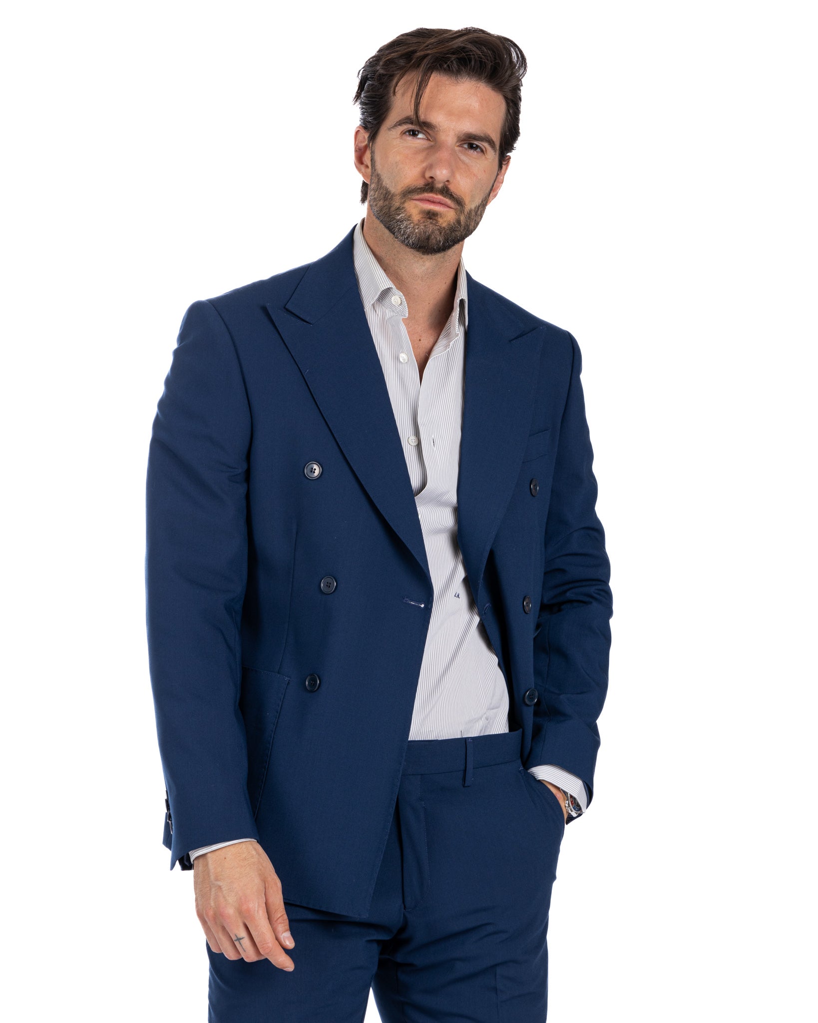 Monaco - blue double-breasted suit