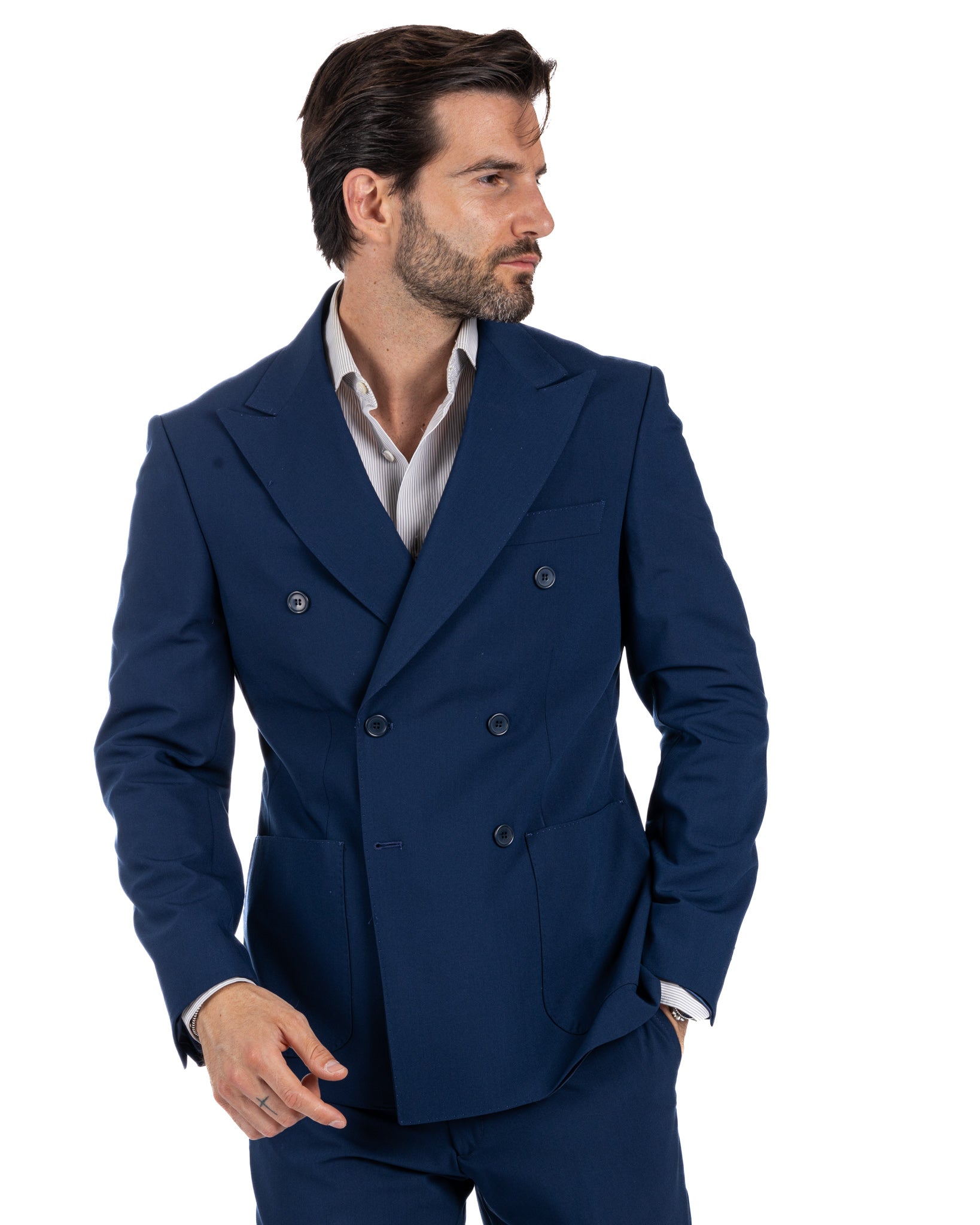 Monaco - blue double-breasted suit