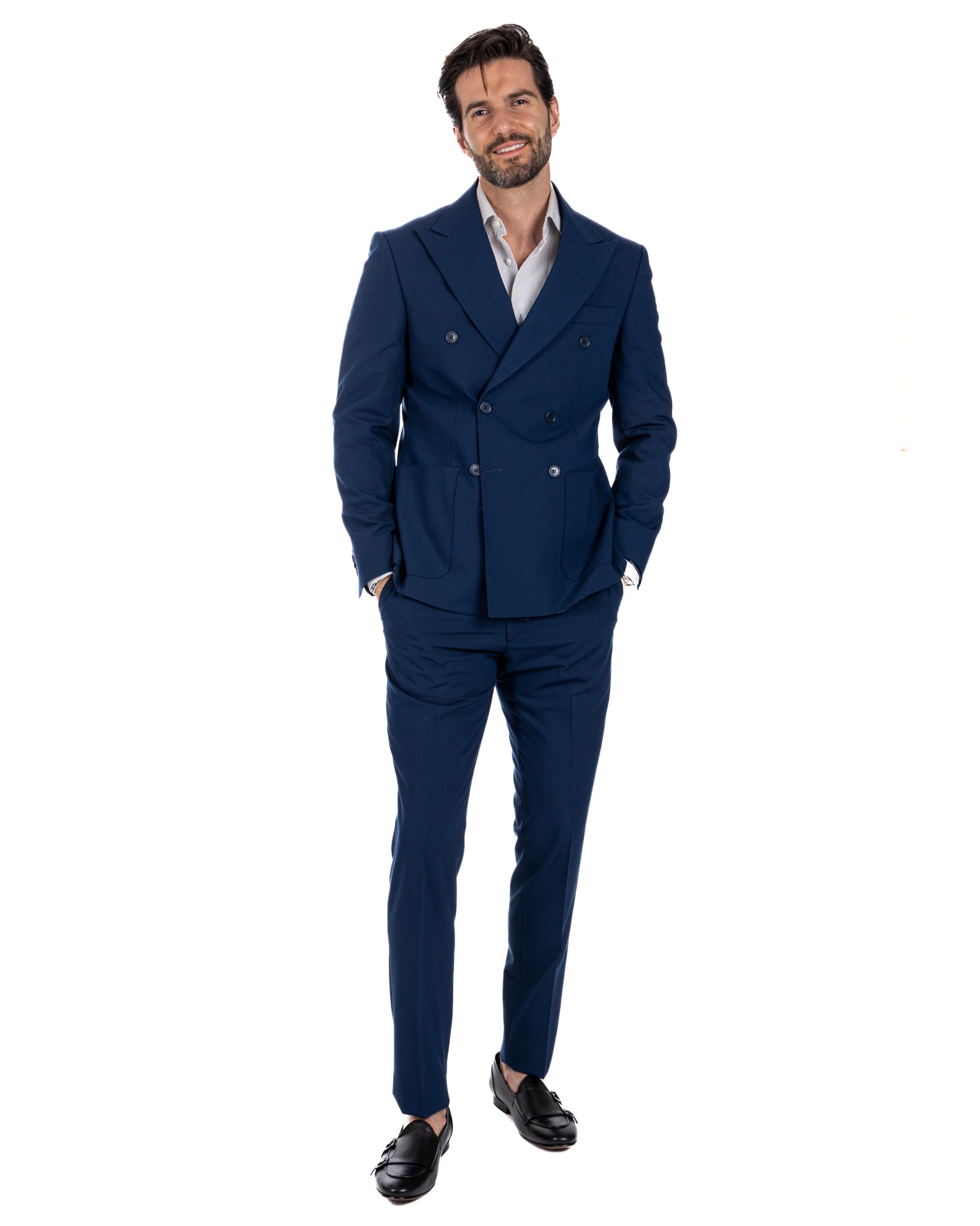 Monaco - blue double-breasted suit