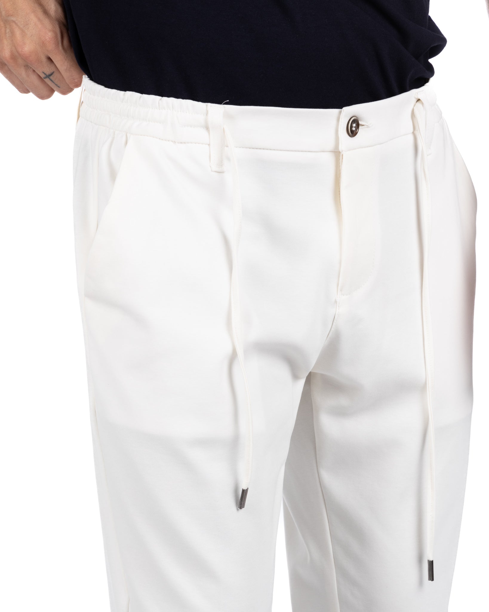 Shelby - pantalon en coton crème