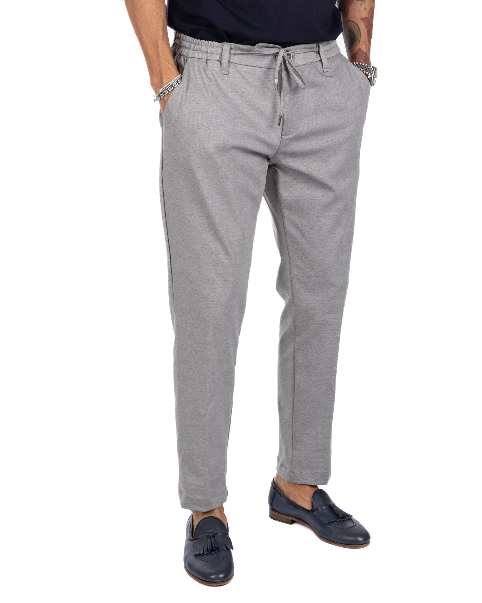 Shelby - pantalaccio in cotone grigio