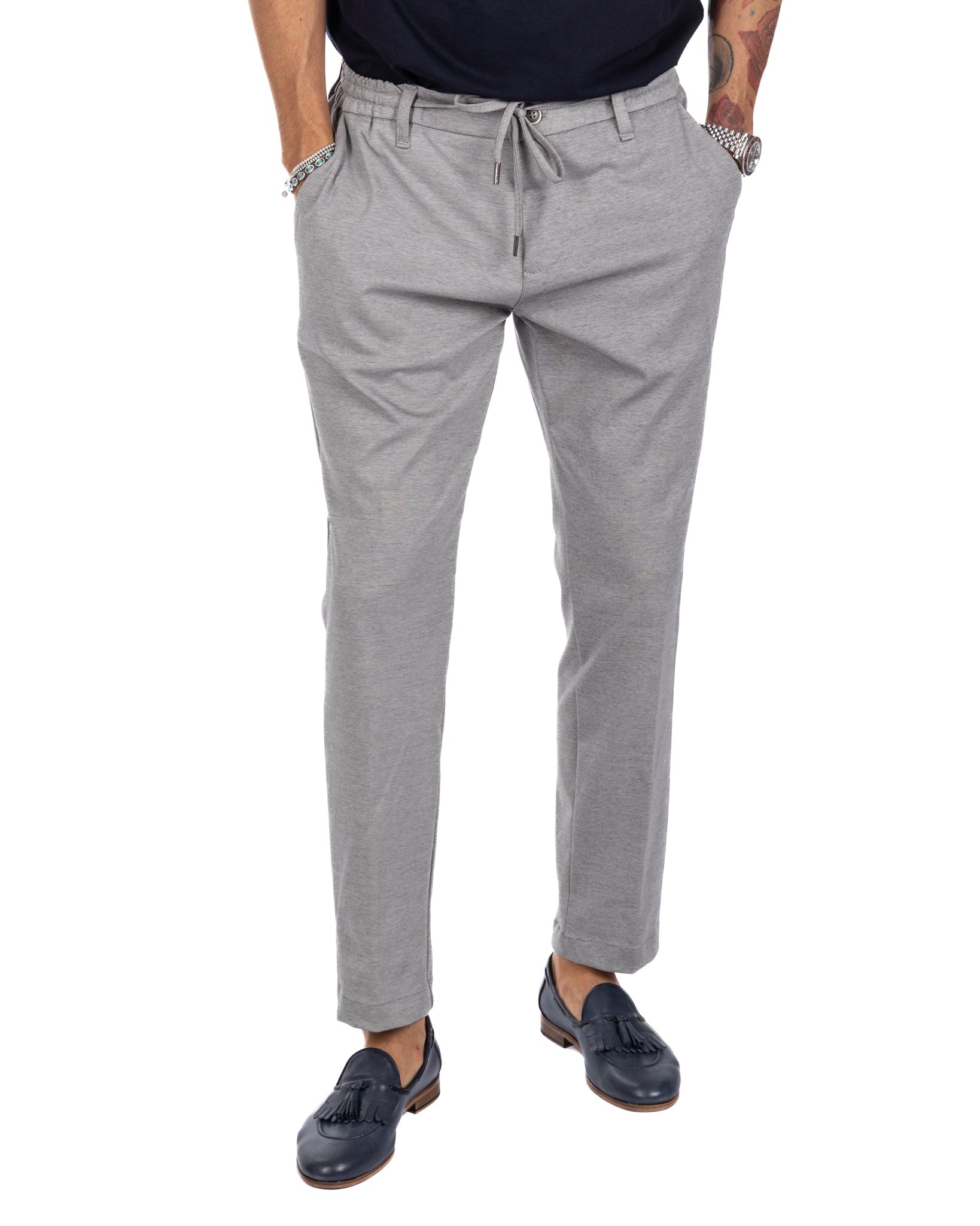 Shelby - pantalaccio in cotone grigio