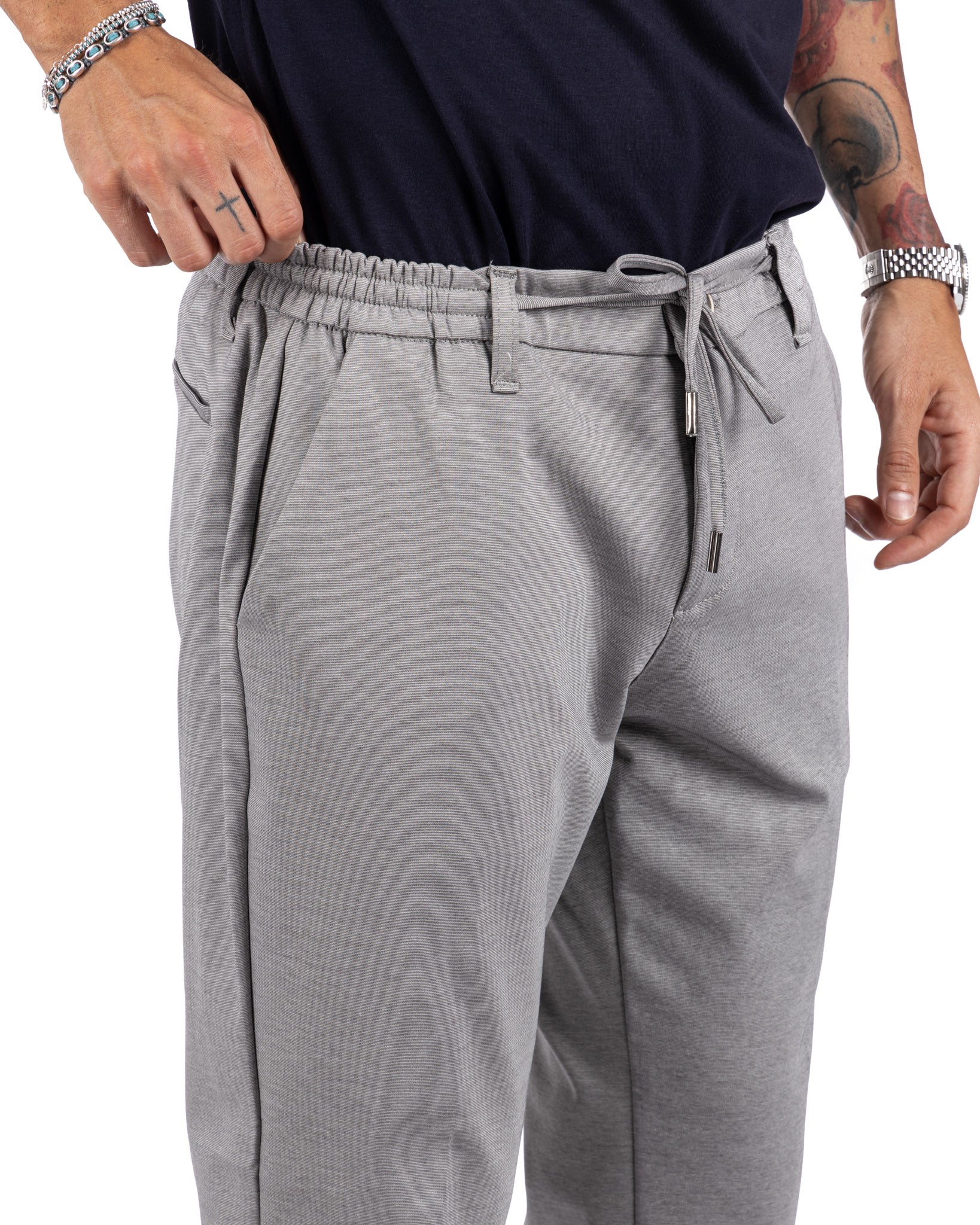 Shelby - pantalon en coton gris