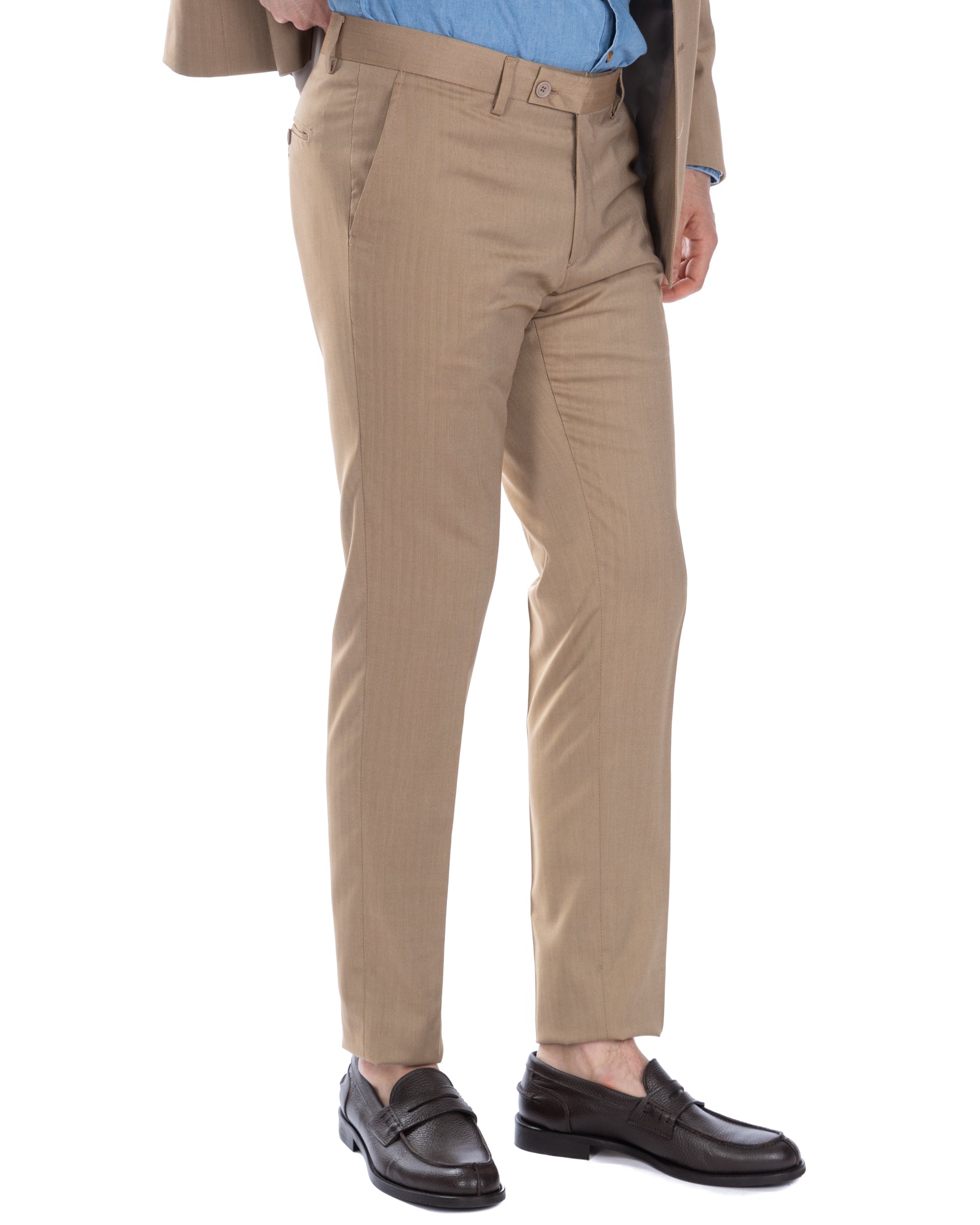 Marseille - camel solar double-breasted suit