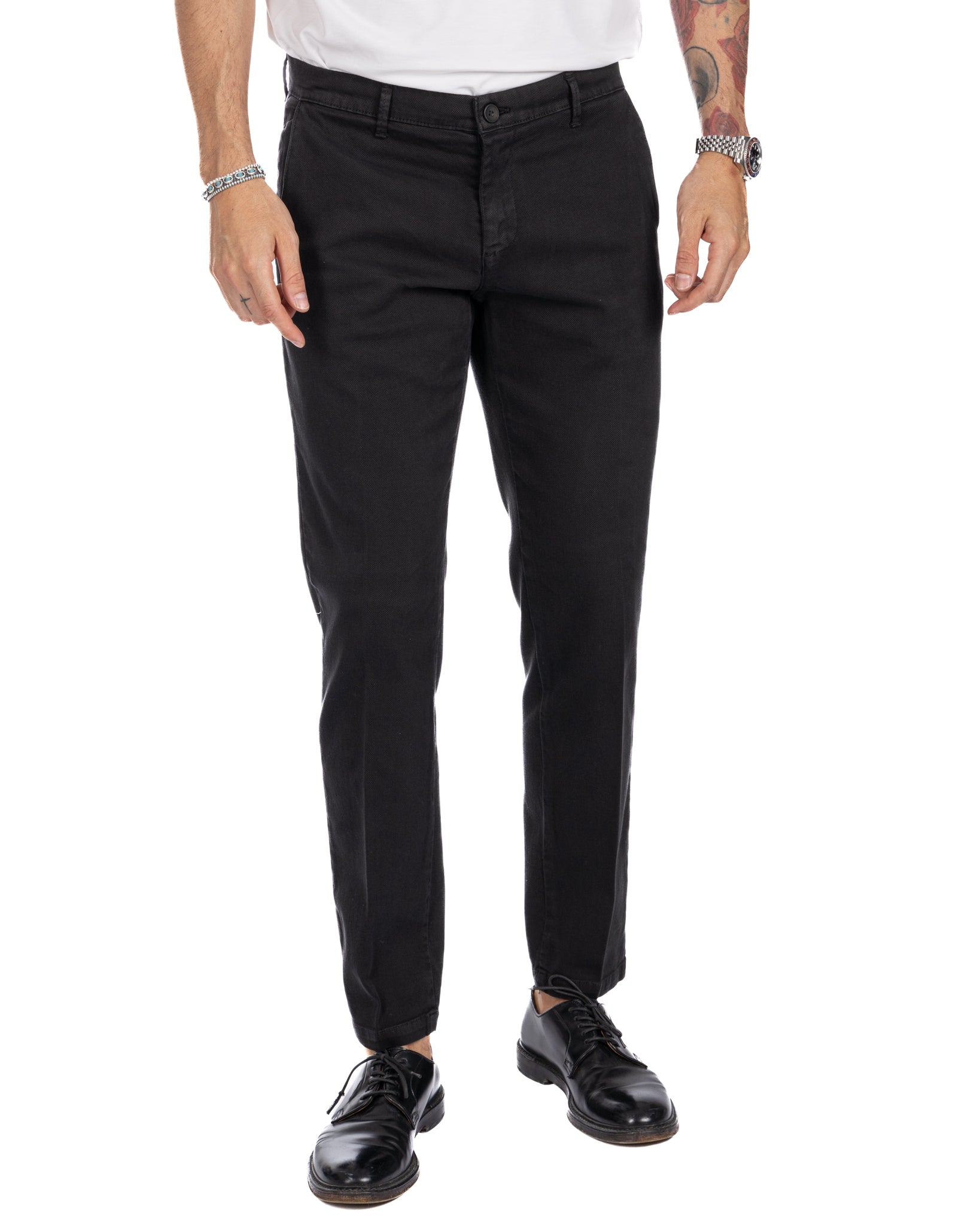 Pantalone Jack in cotone armaturato nero
