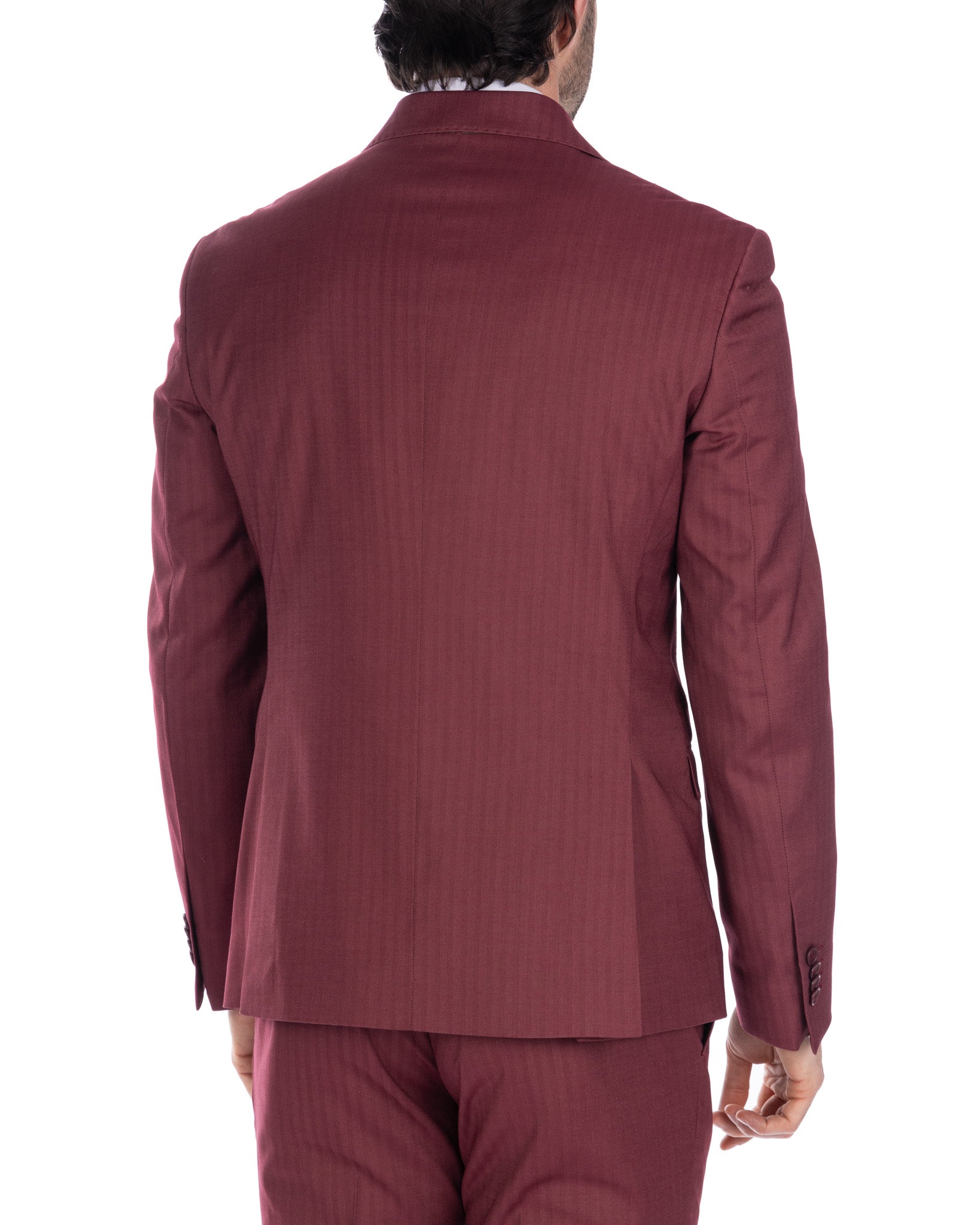 Marseille - burgundy solaro double-breasted suit