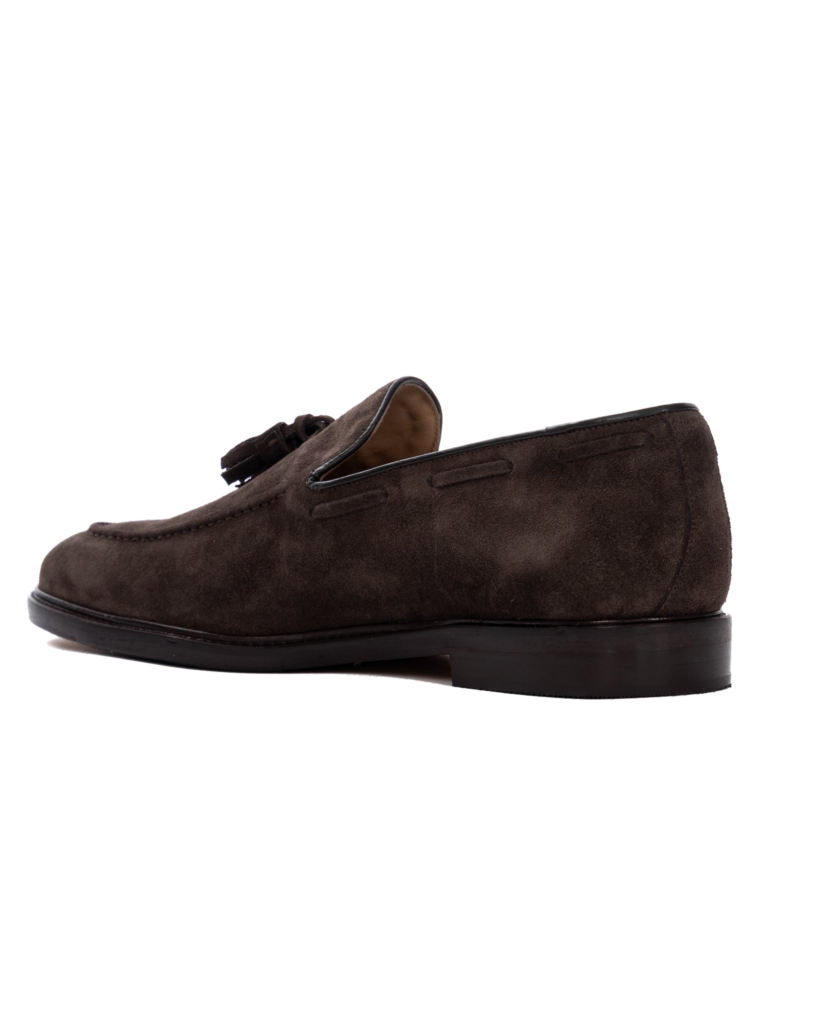 Caspar - mocassin en daim marron foncé