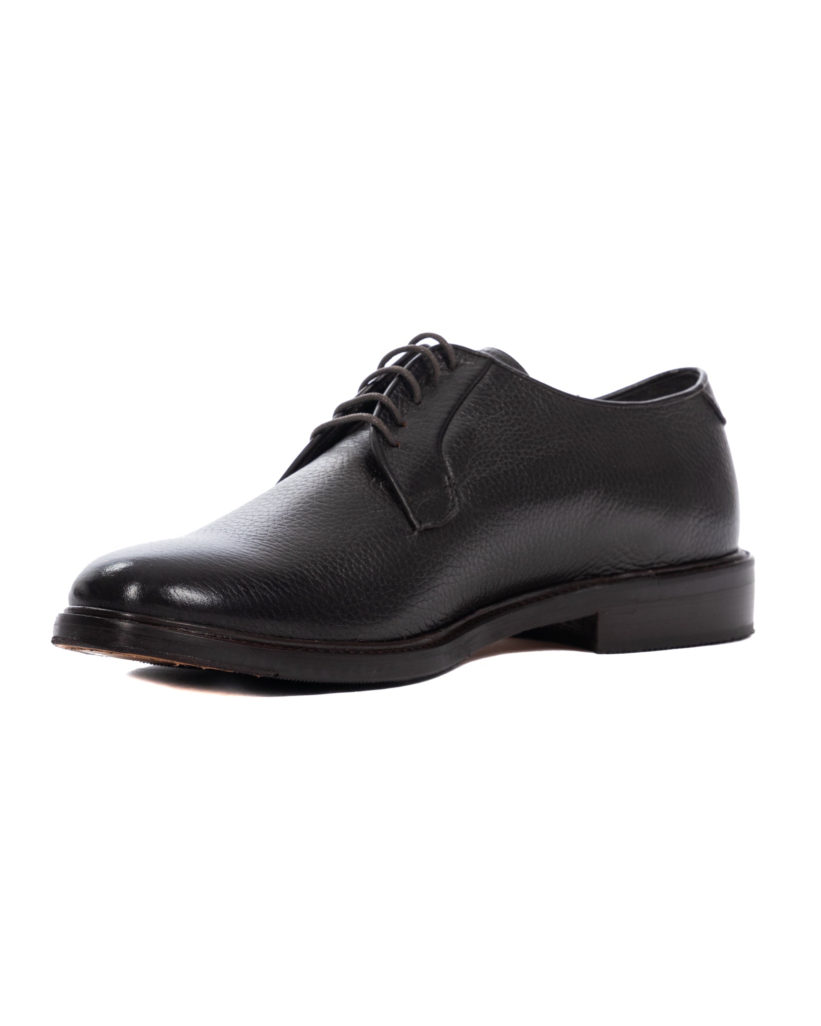 Sandro - dark brown tumbled derby