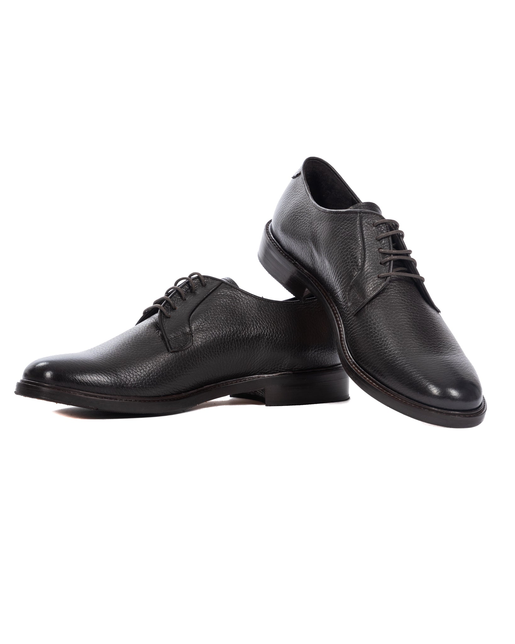 Sandro - dark brown tumbled derby