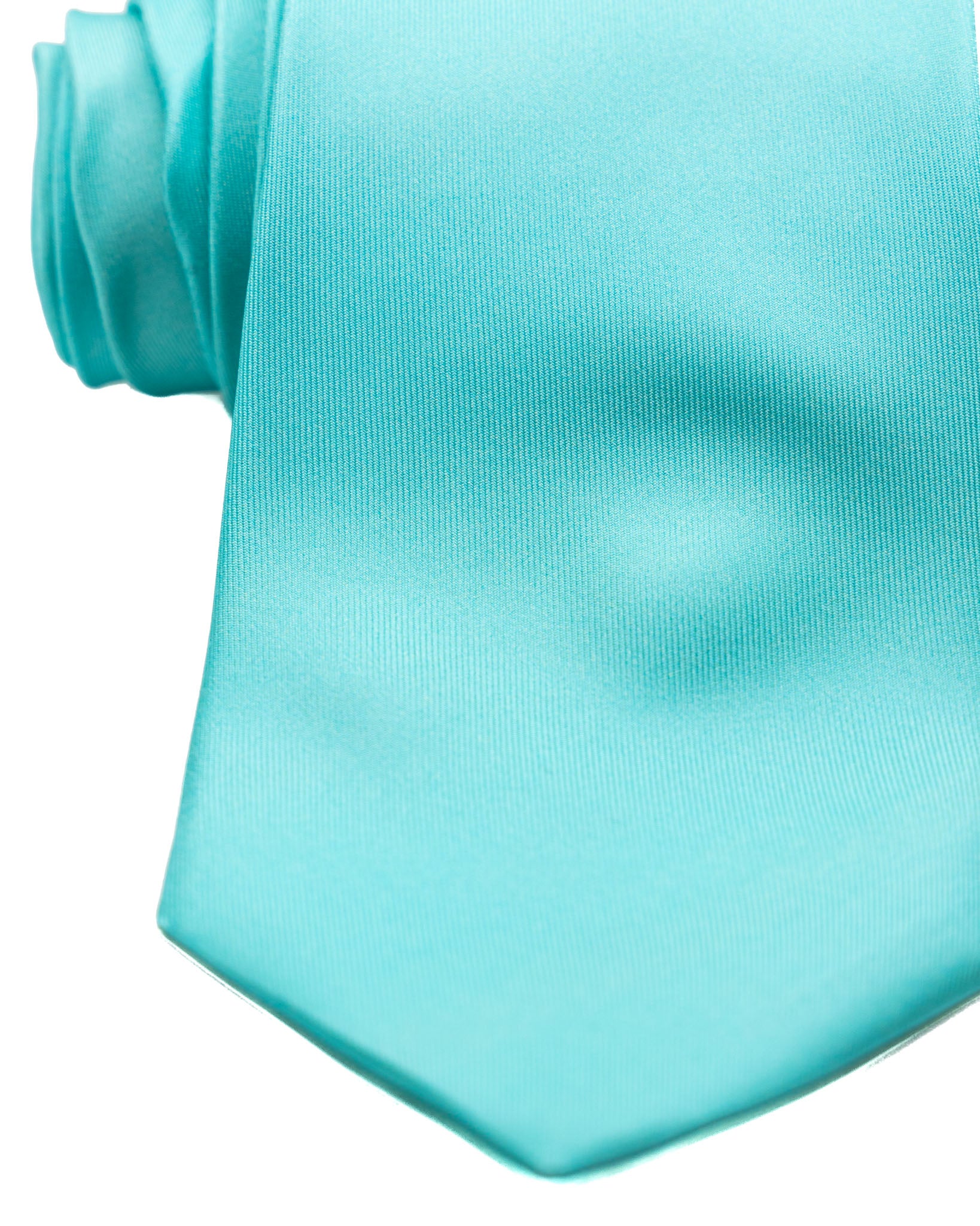 Cravate - en soie tissée turquoise