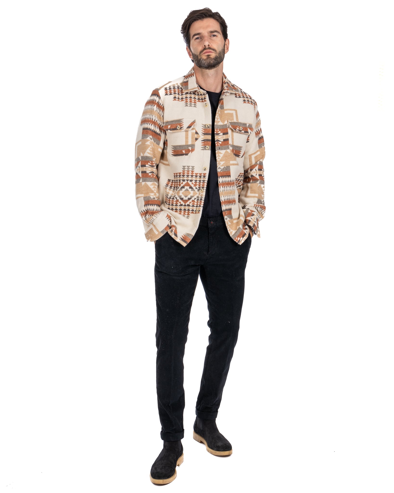 Mayor - beige ethnic patterned jacket