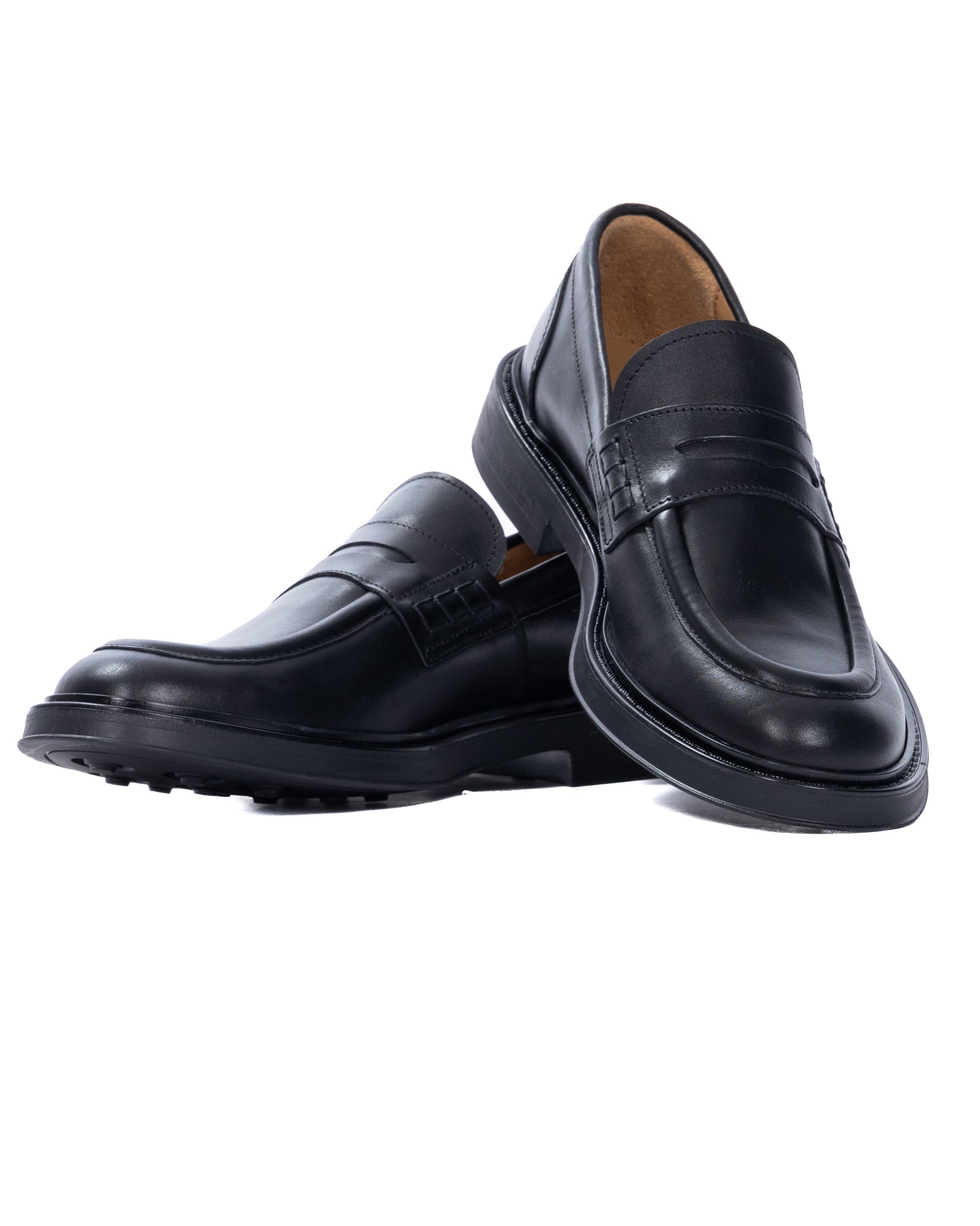 Hector - collège en cuir noir