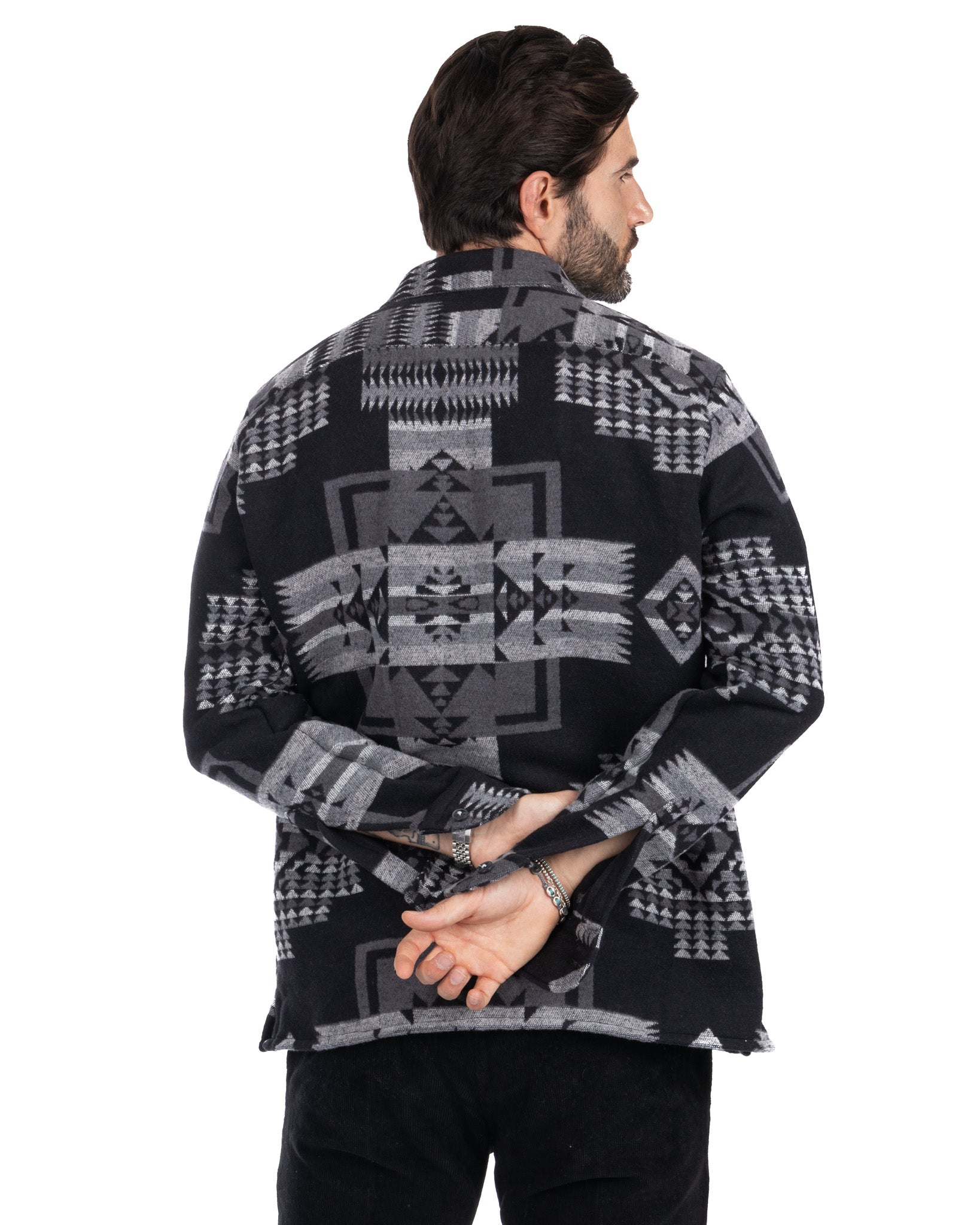 Mayor - black ethnic patterned jacket