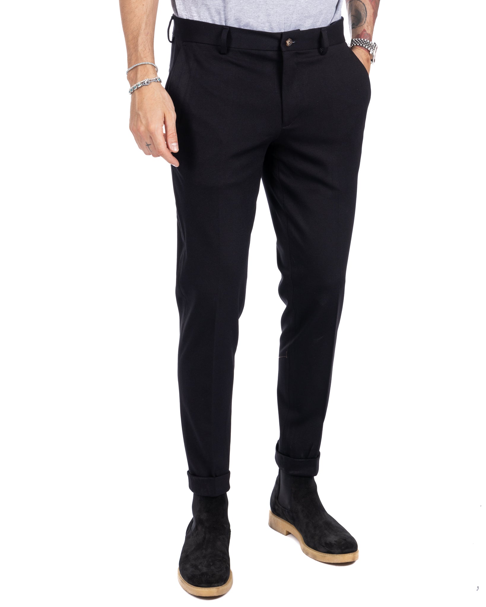 Mustang - black basic trousers