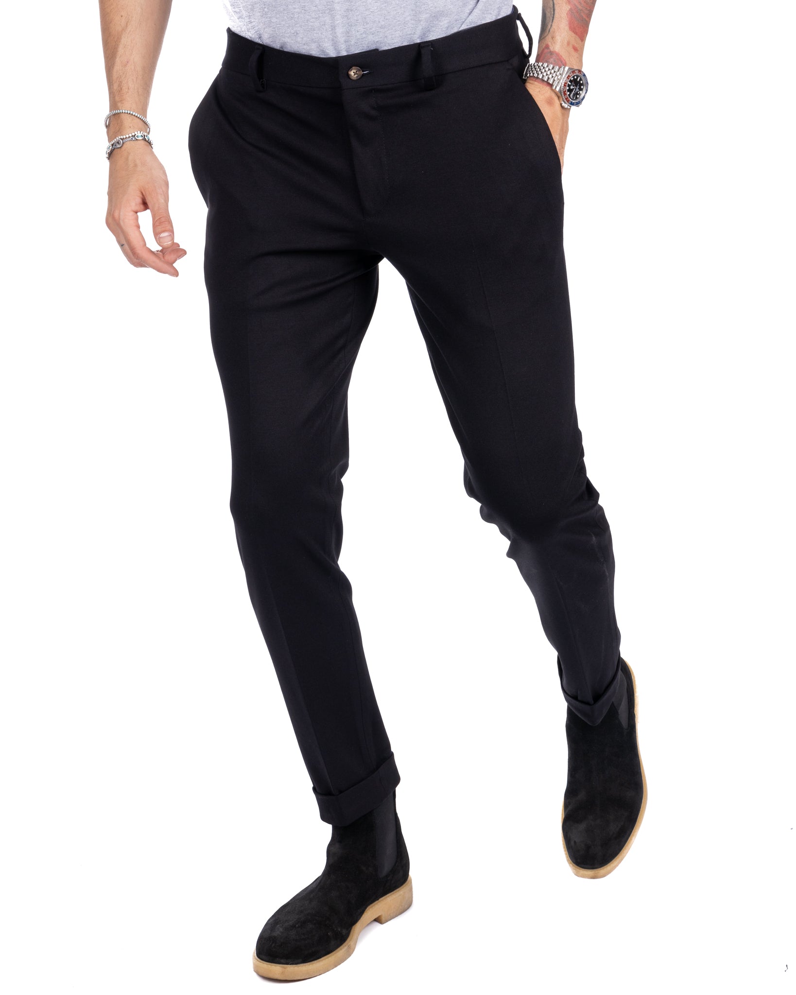 Mustang - black basic trousers