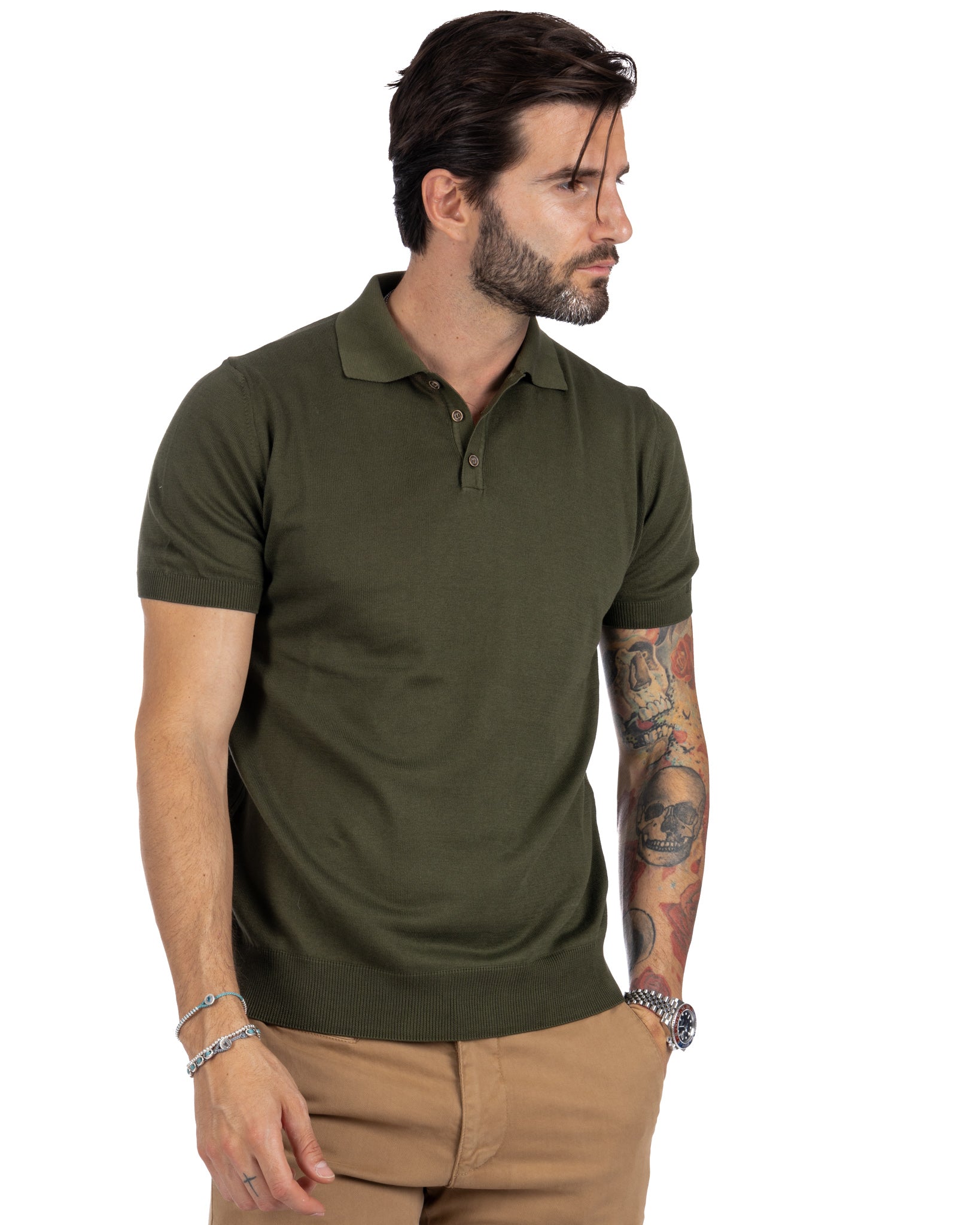 Roger - military knit polo