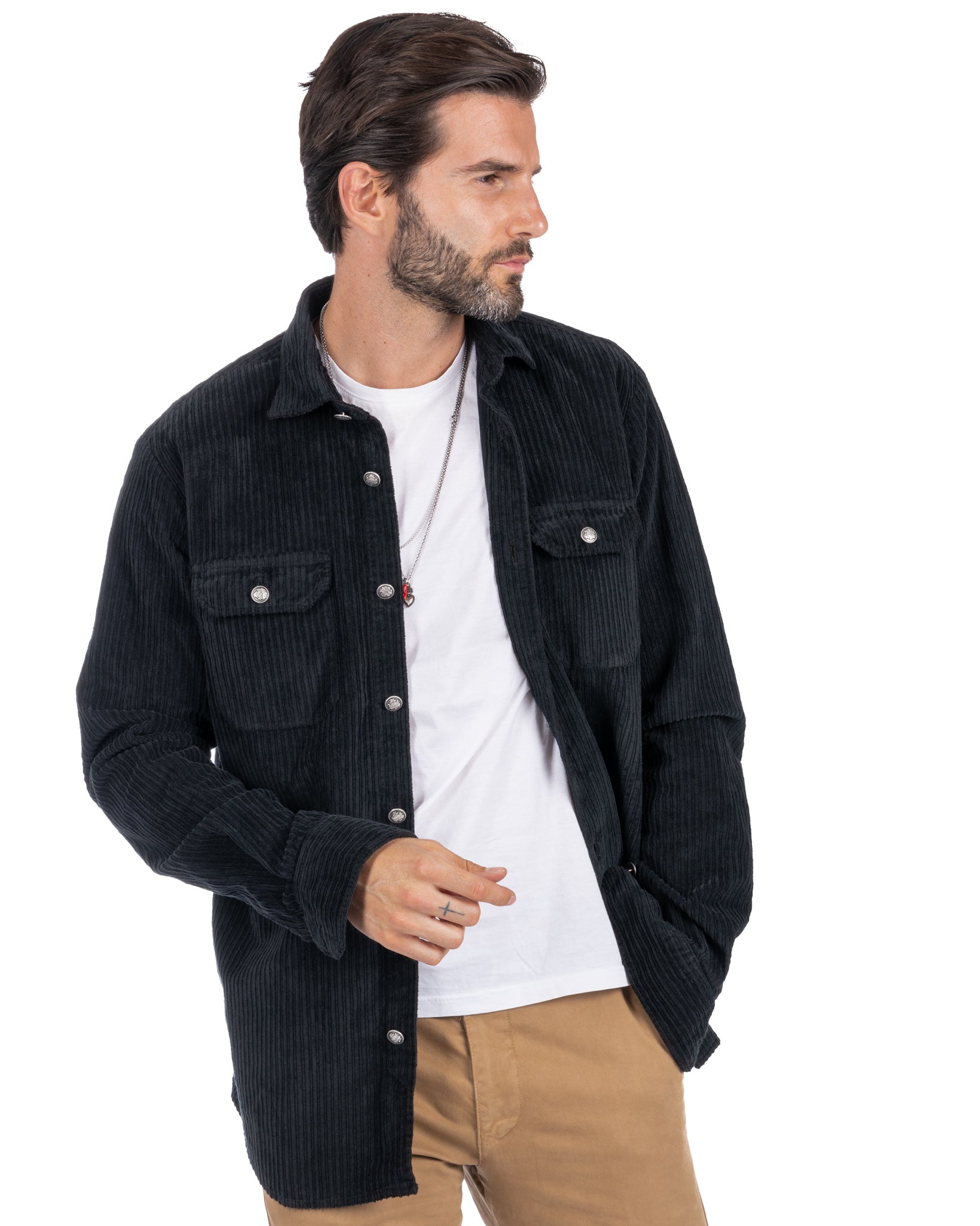 Dubhe - black velvet shirt