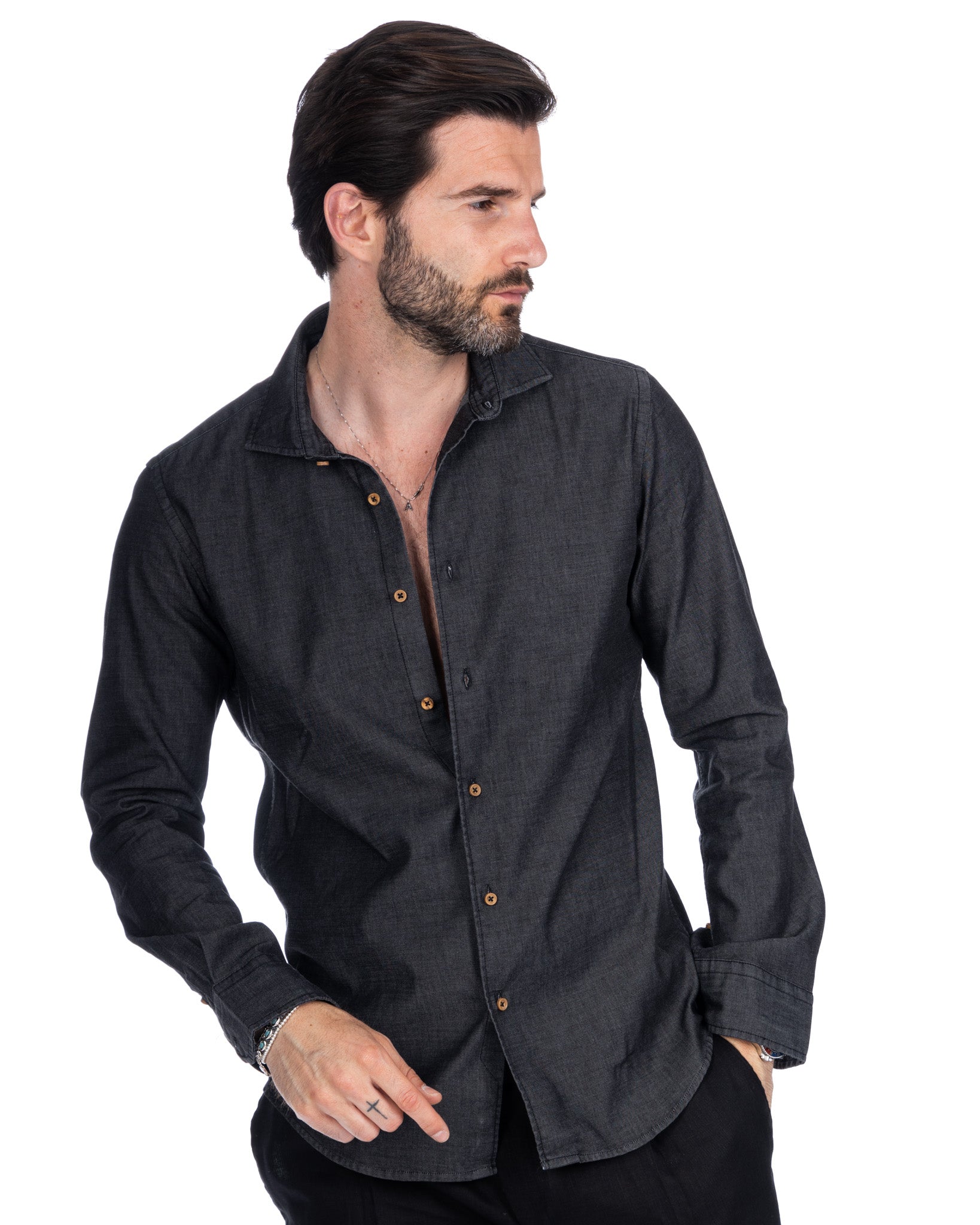Mark - chemise en jean noire