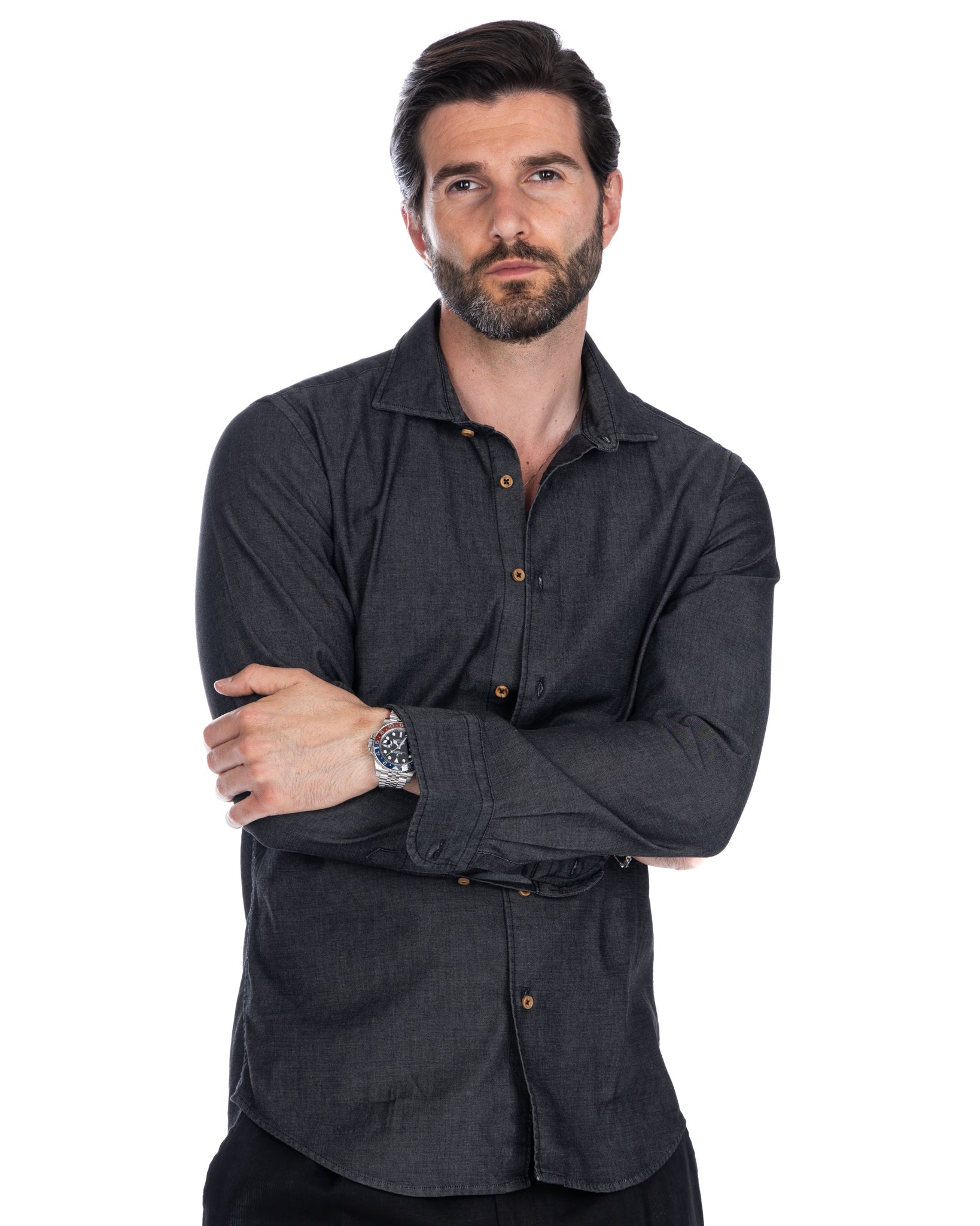 Mark - chemise en jean noire