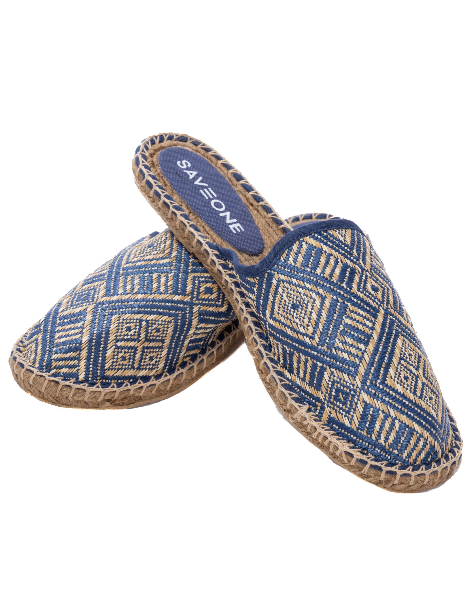 Portofino - mules alpargatas étnicas azules