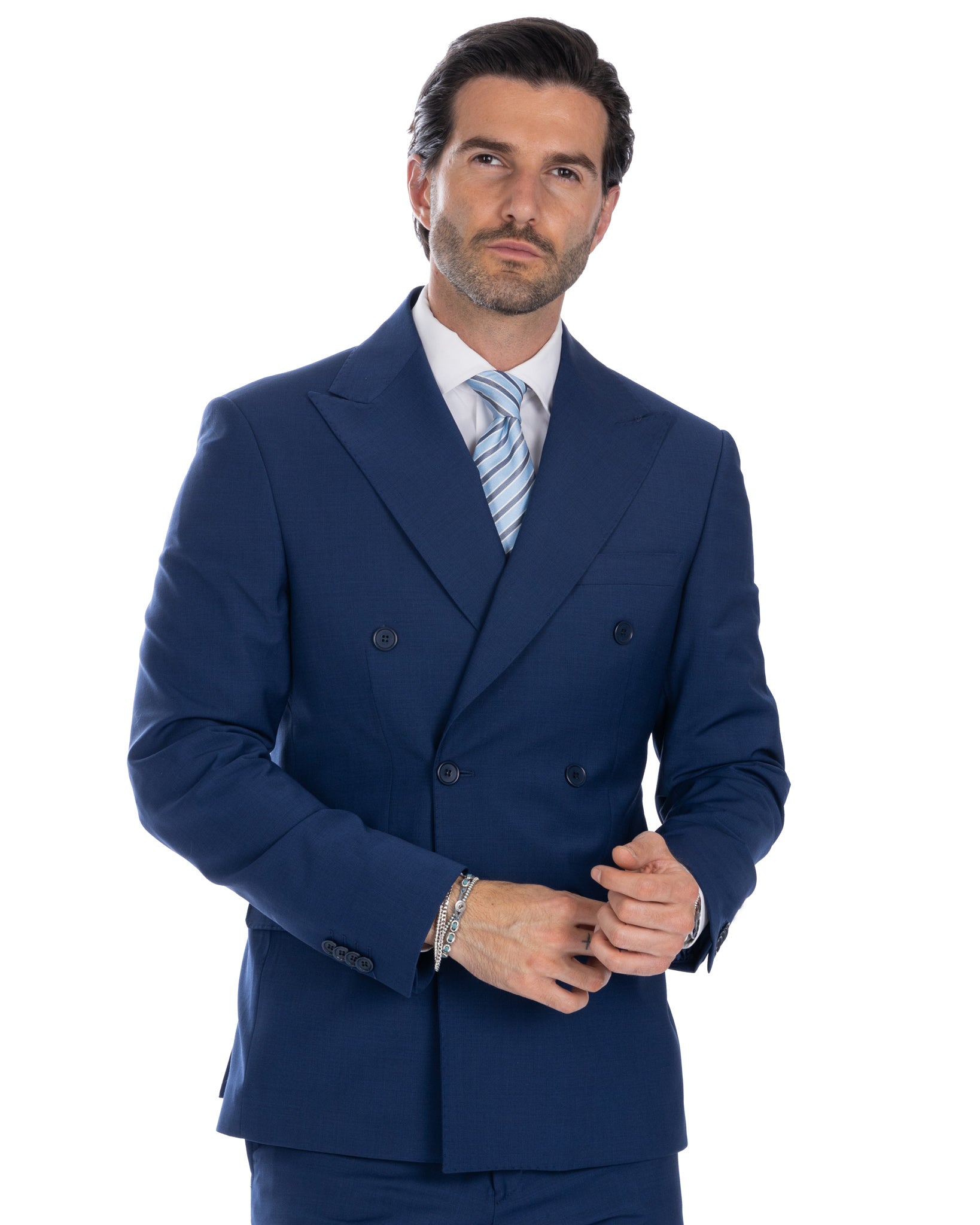 Brooklyn - blue double-breasted wool jacket