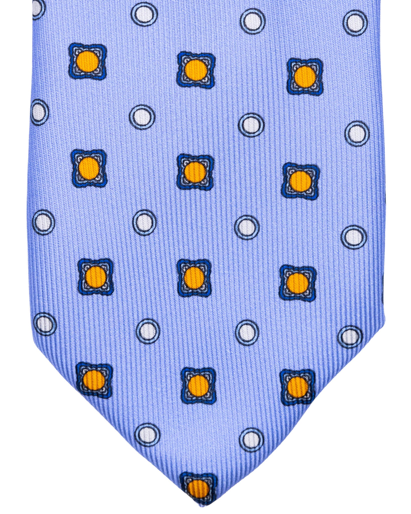 Tie - in blue woven silk