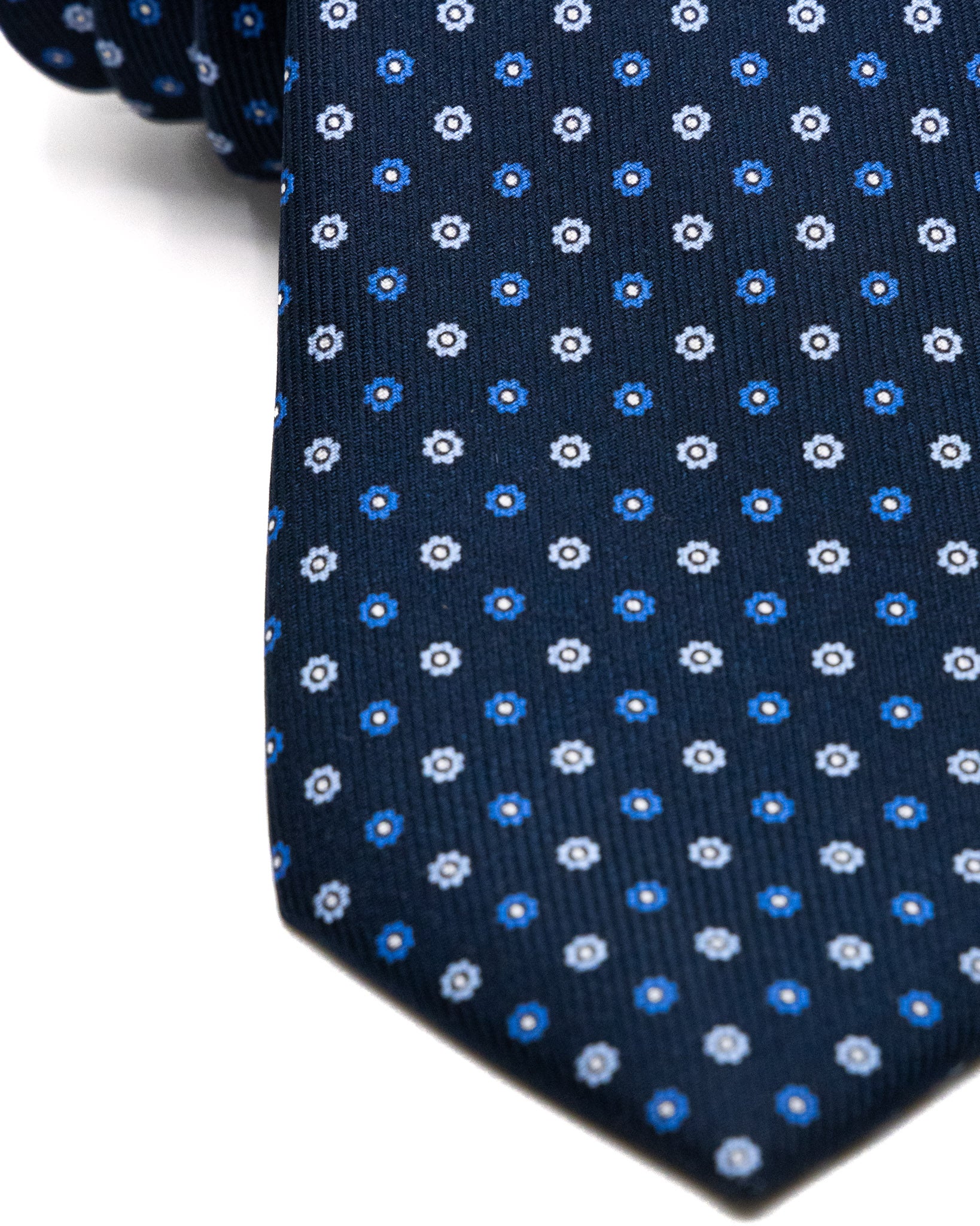 Tie - in blue woven silk