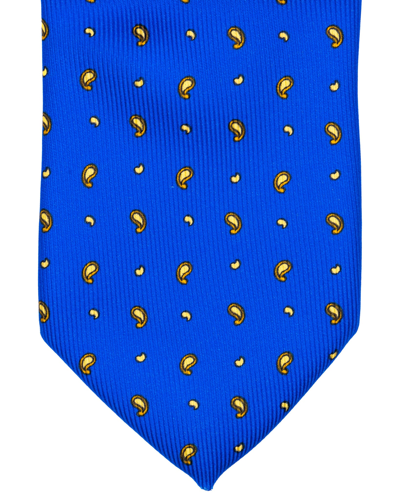 Cravate - en soie tissée bleue