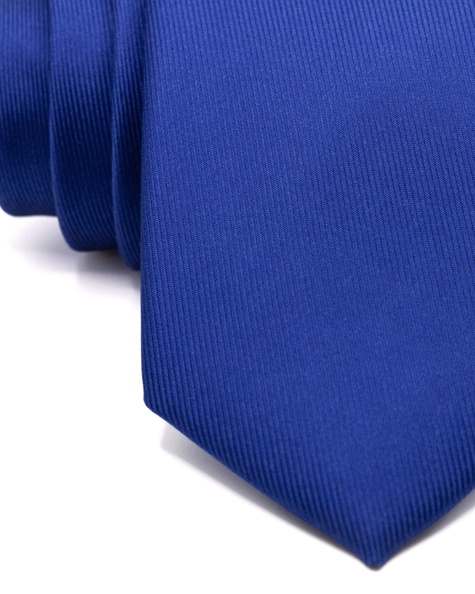 Cravate - en soie tissée bleue