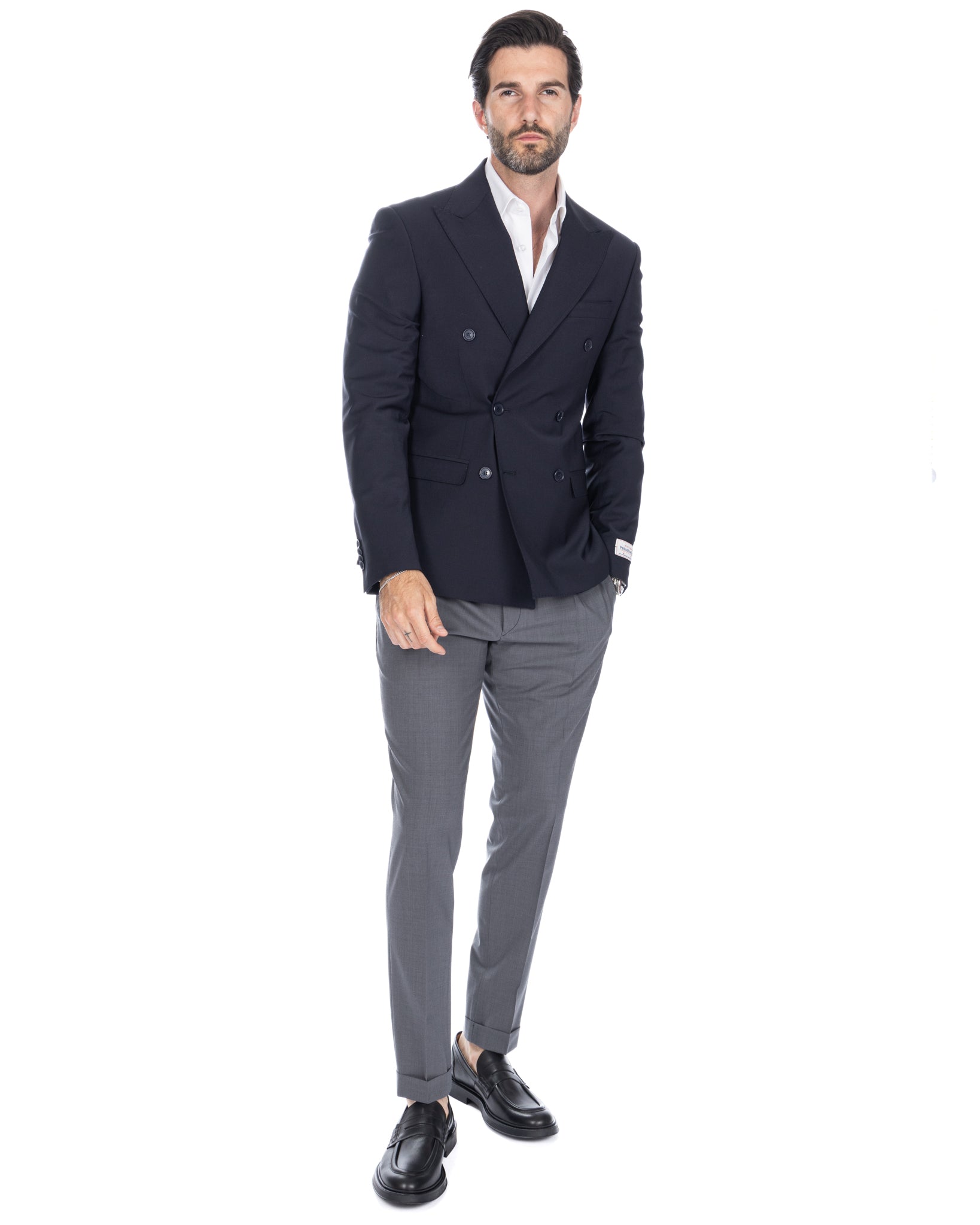 Queens - pantalon en laine gris