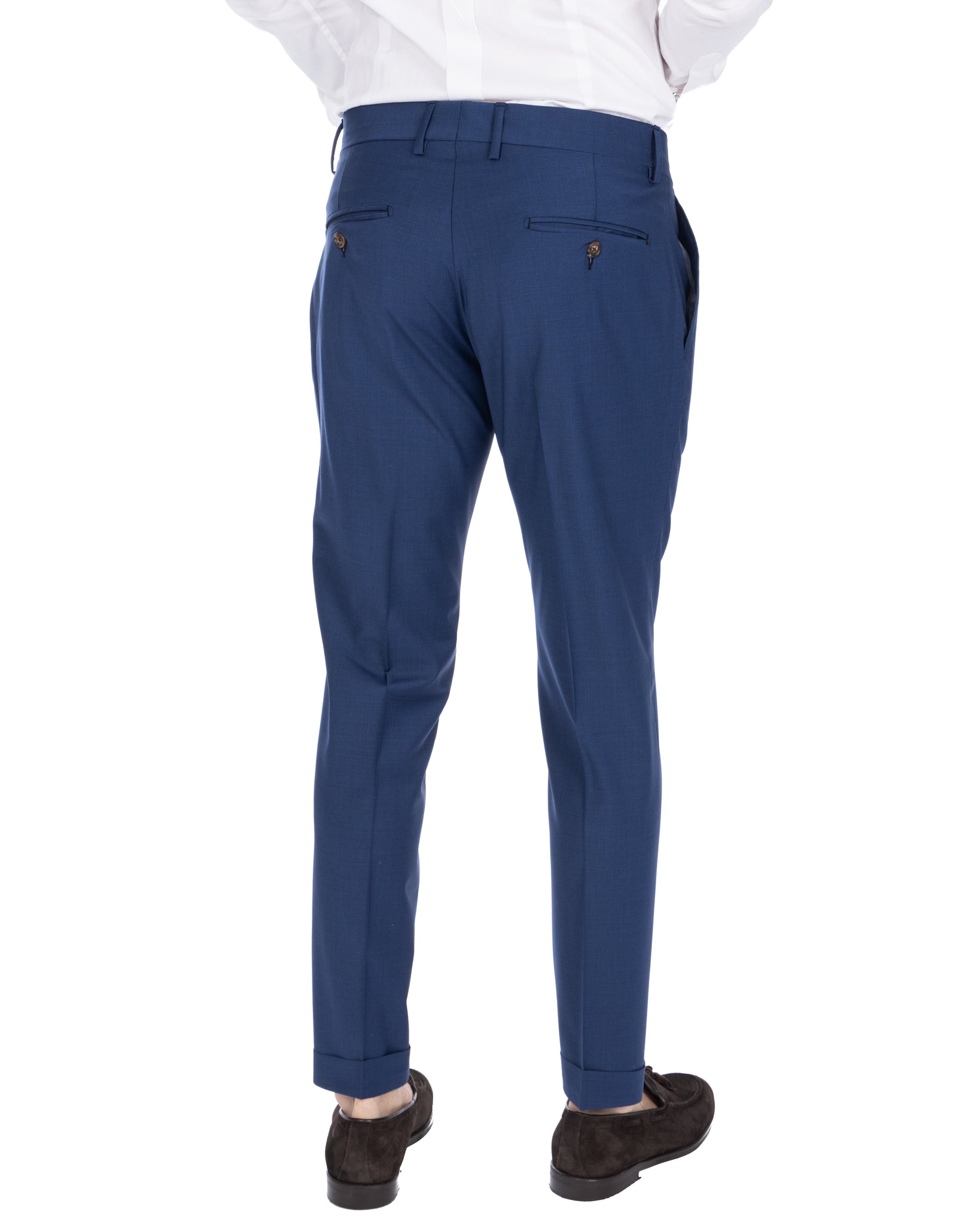 Queens - blue wool trousers