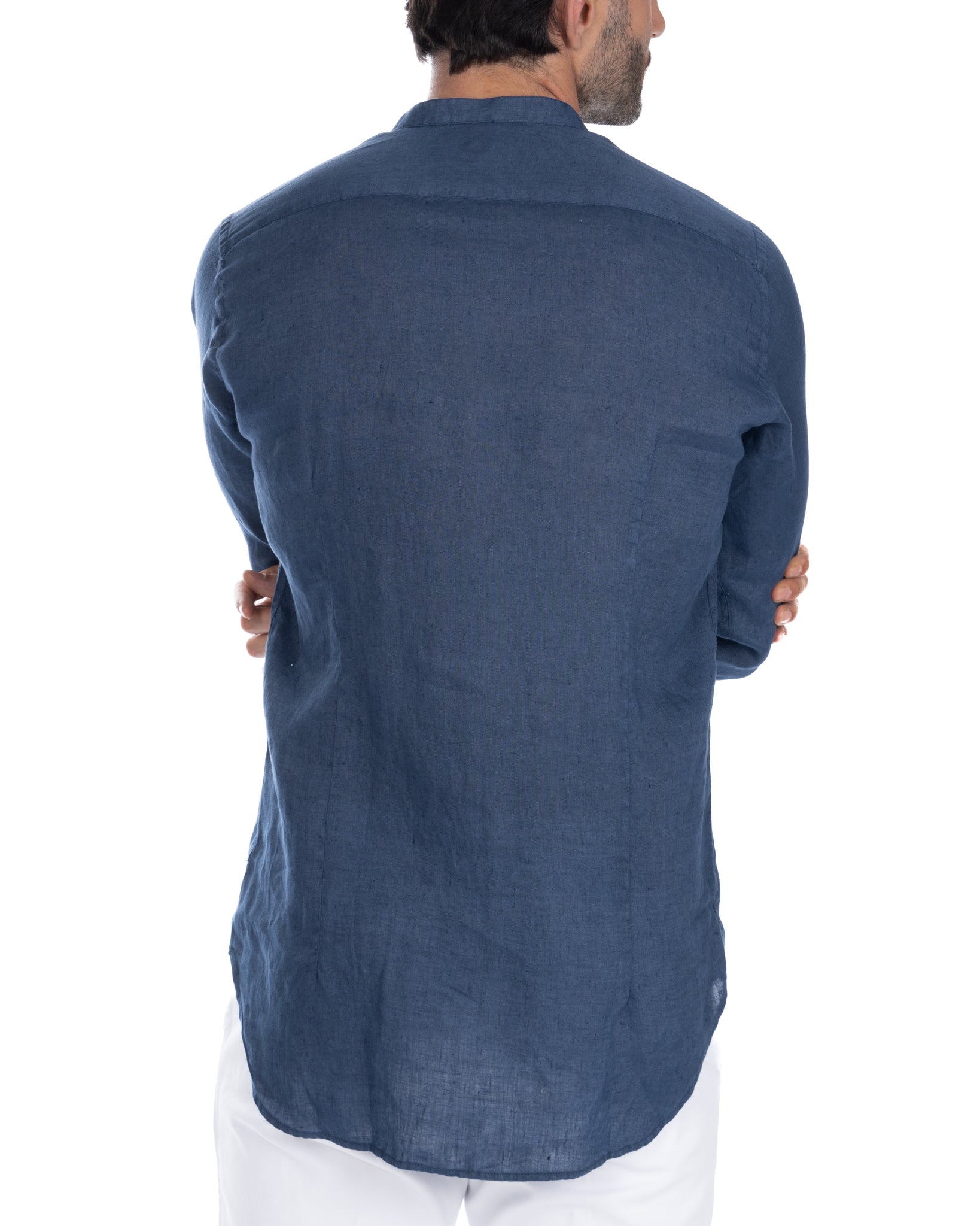 Cannes - chemise séraphine pur lin bluette