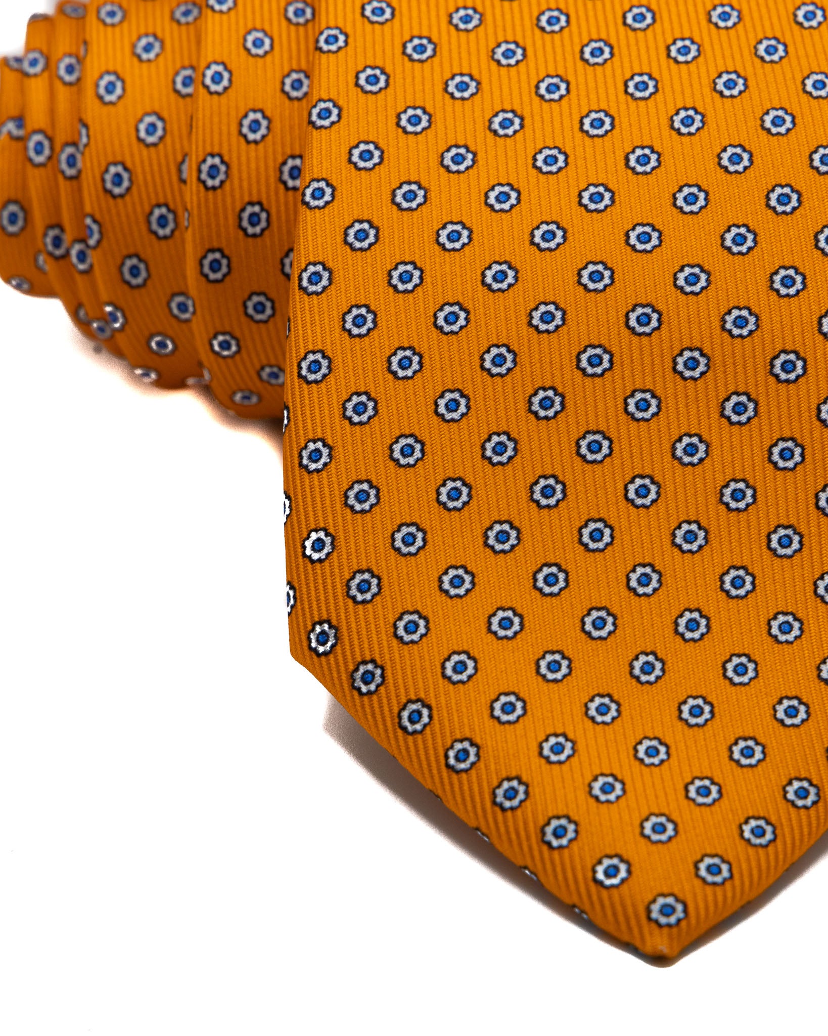 Cravate - en soie tissée bleue