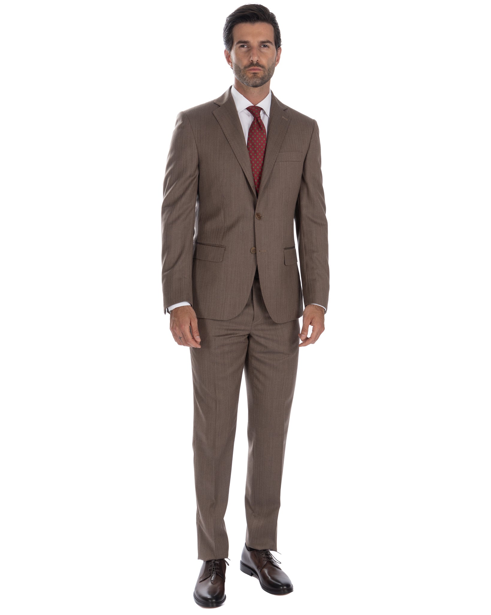 Abito monopetto spinato moro - Vitale Barberis Canonico