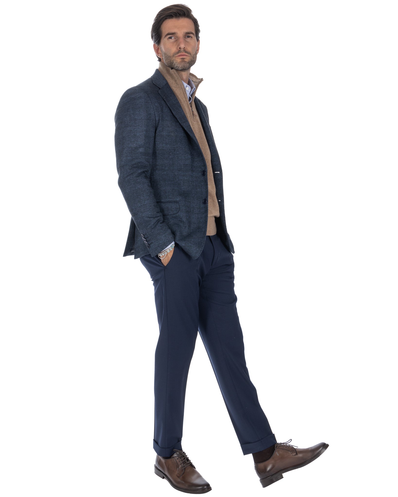 Giacca Orson a quadri blu