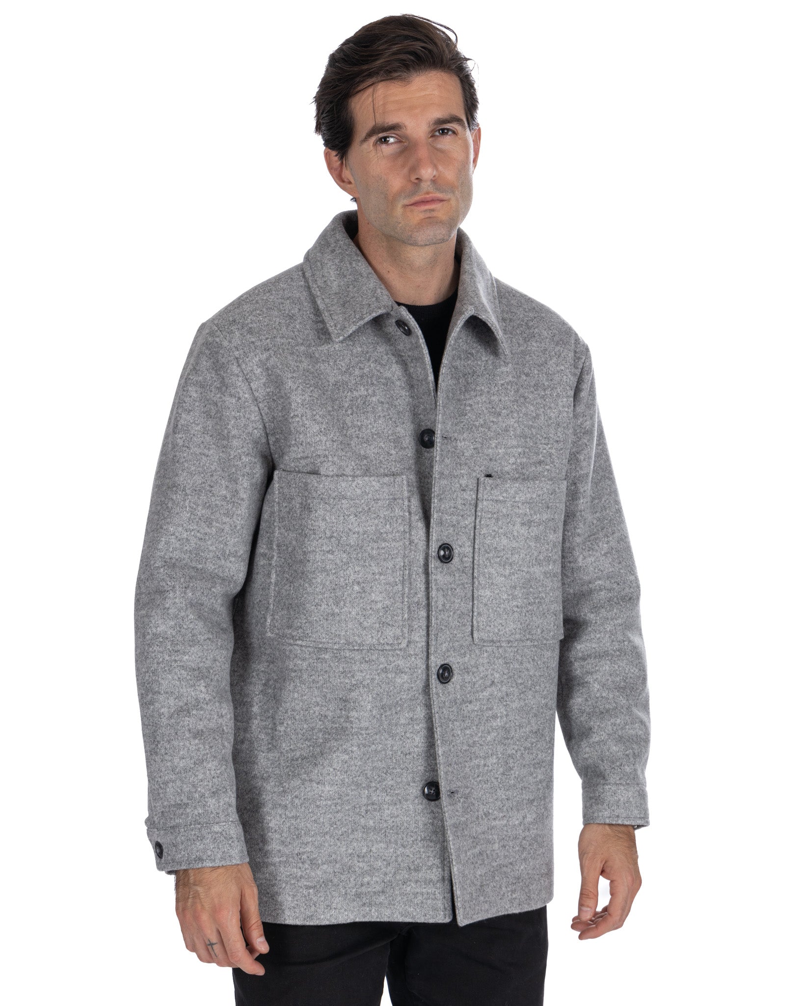 Gervais - grey quilted jacket