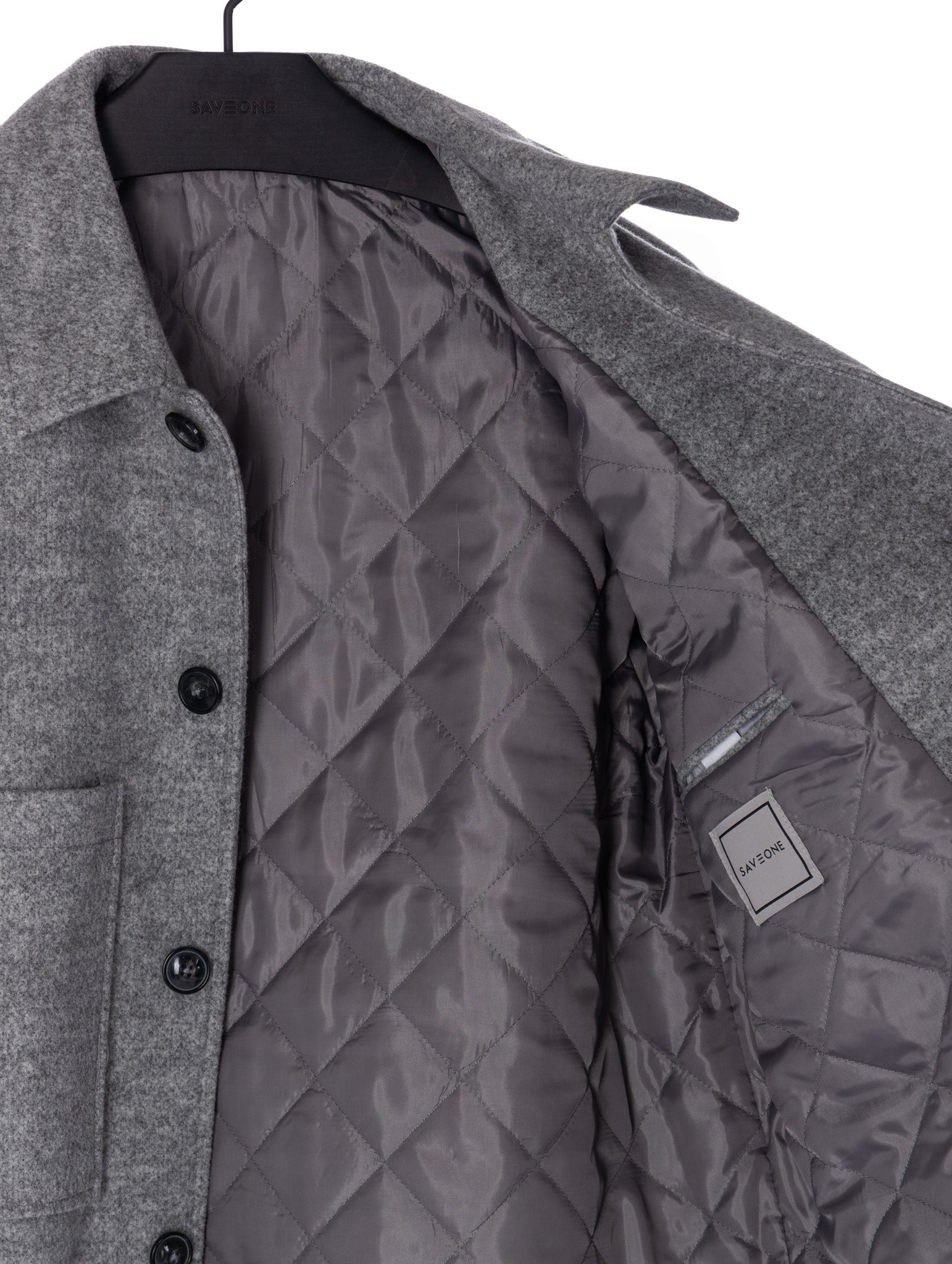 Gervais - grey quilted jacket