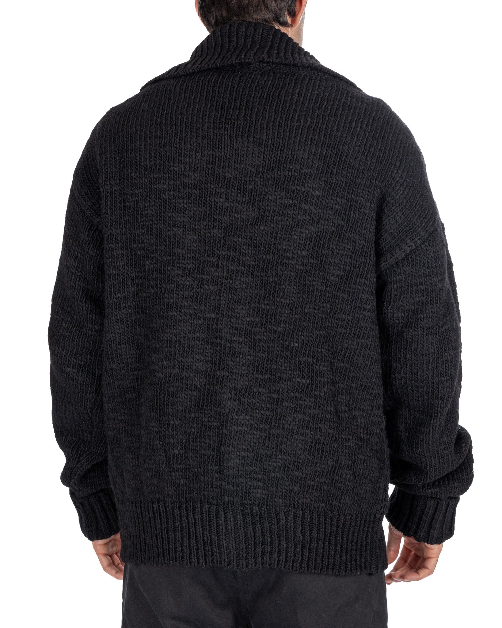 Ethan - black oversized cardigan