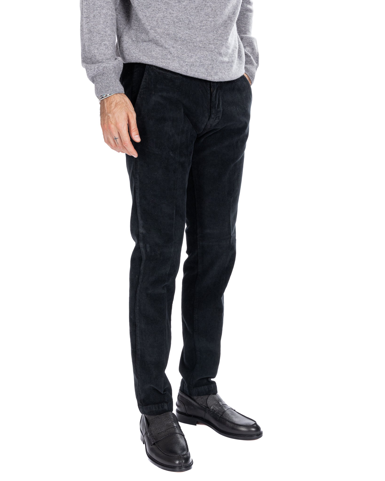 Kim - pantalon rocker en velours crème