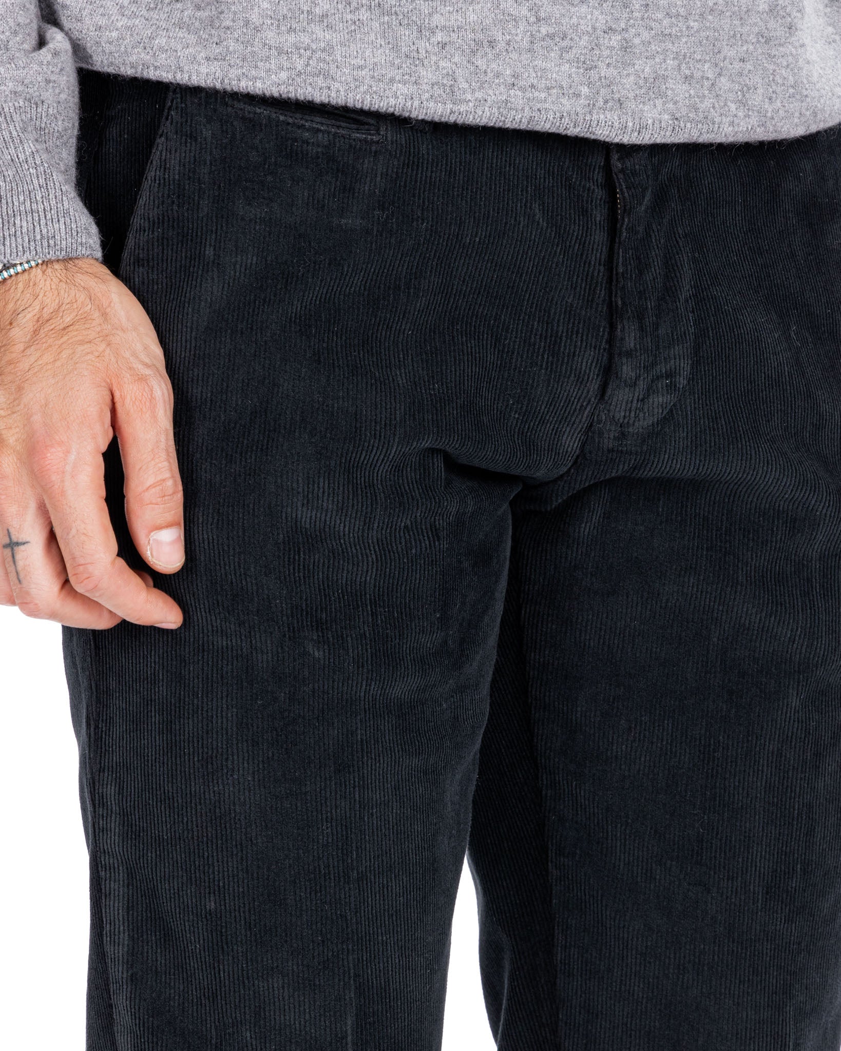 Kim - pantalon rocker en velours crème