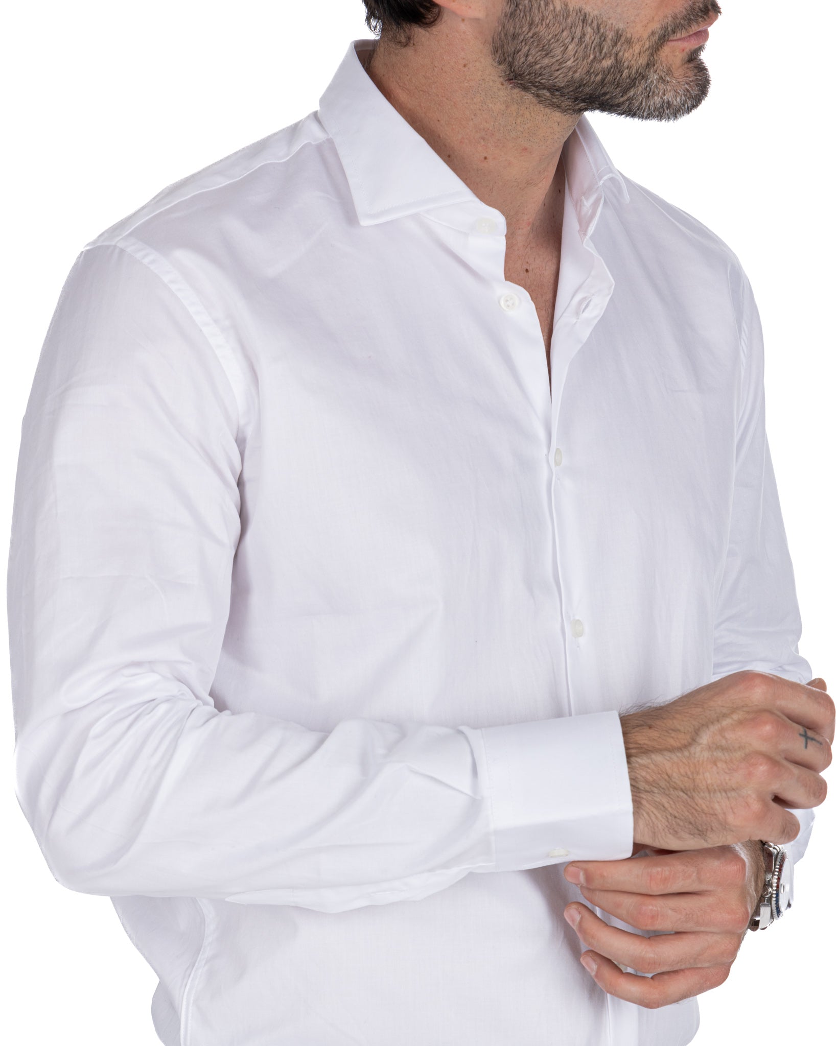 Chemise blanche désert en sergé de coton